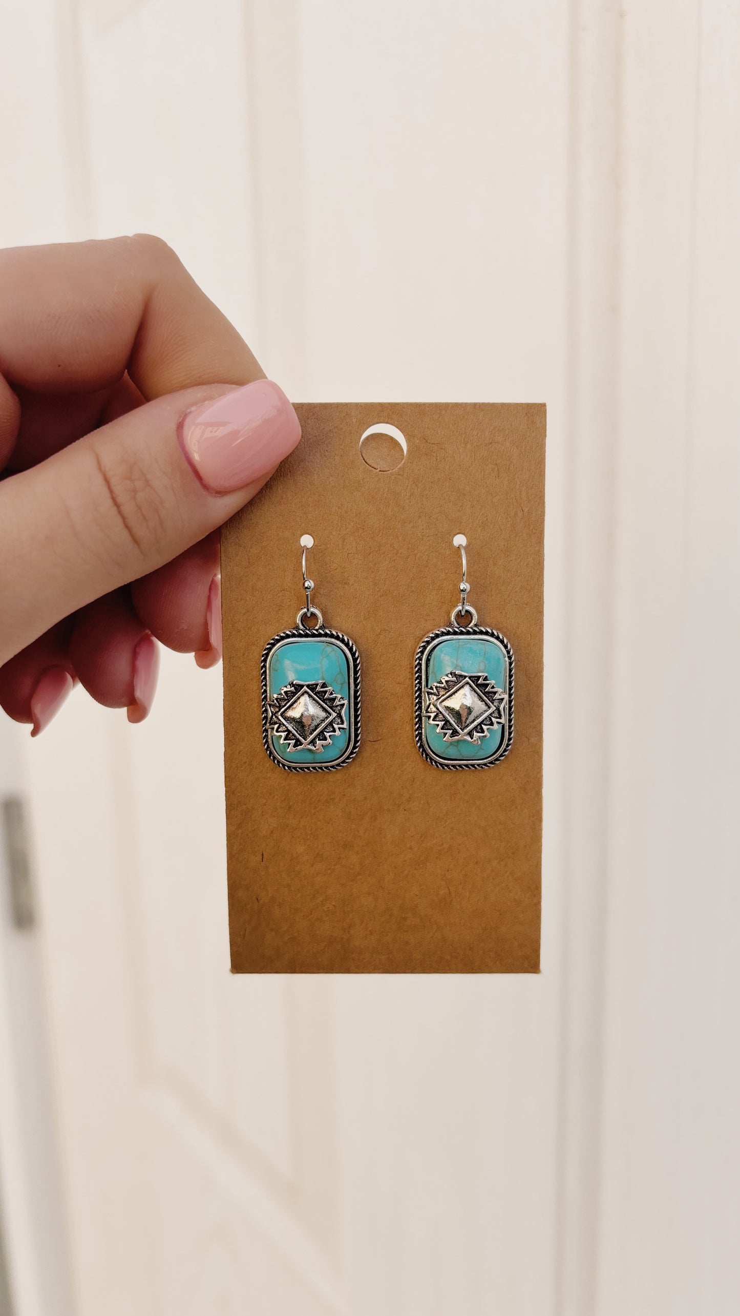 Turquoise Aztec Earrings