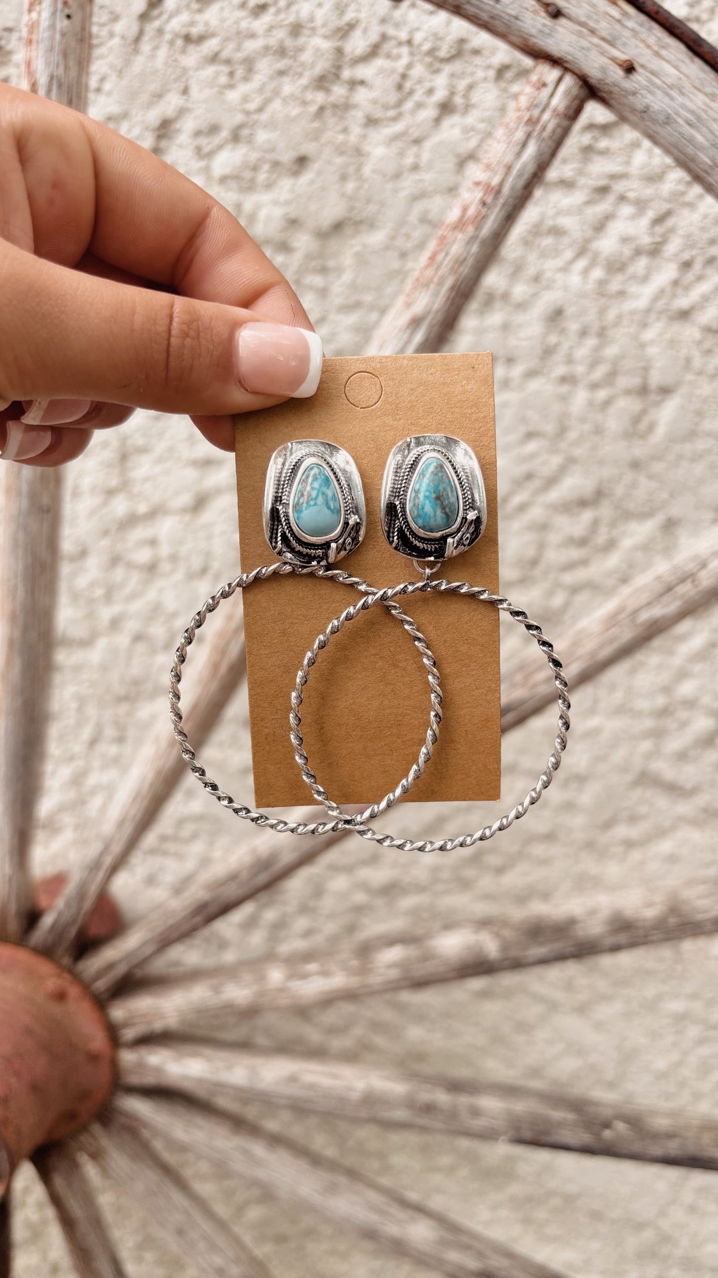 Cowboy Hat Hoop Earrings