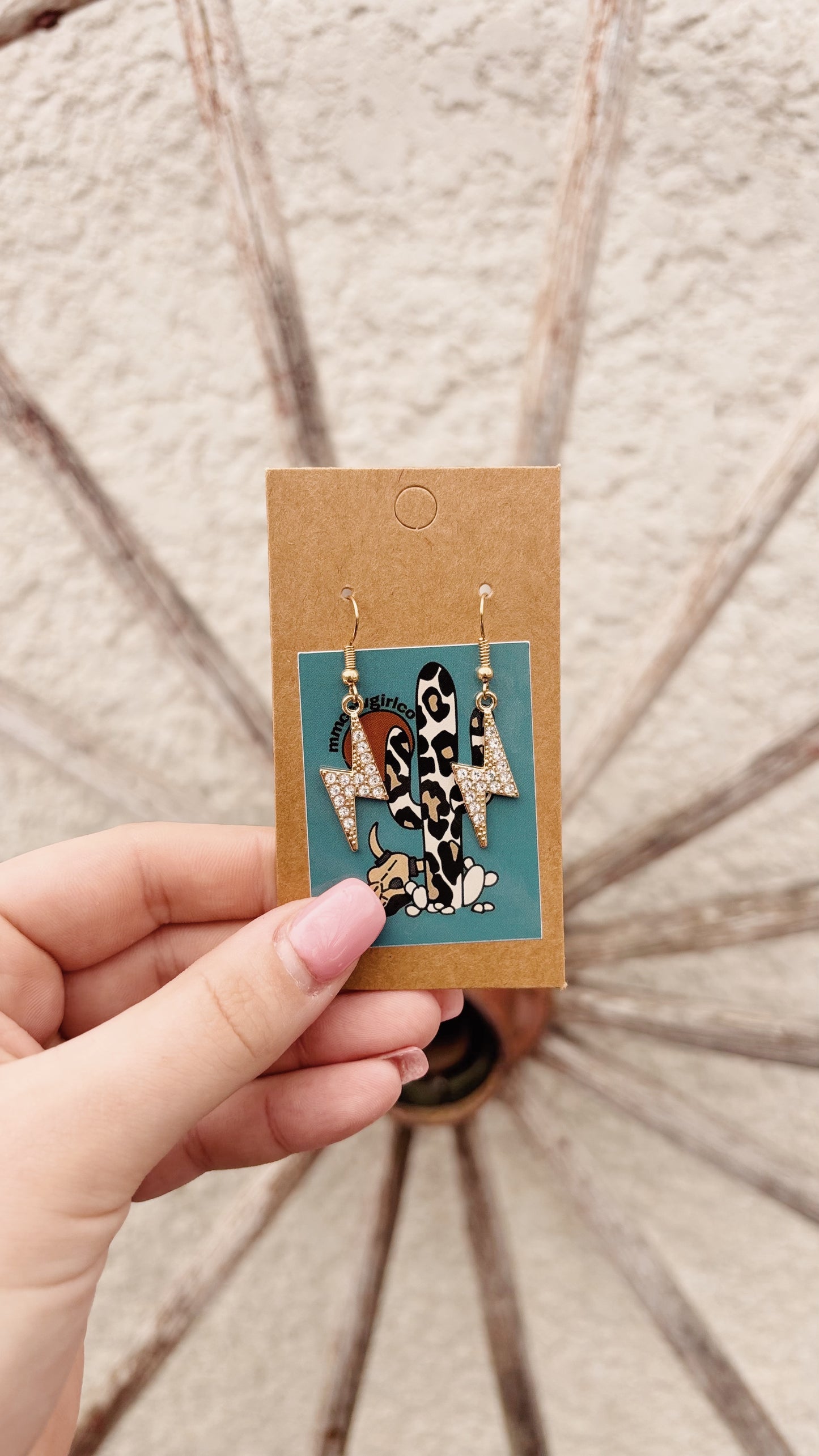 Gold Lighting Bolt Earrings