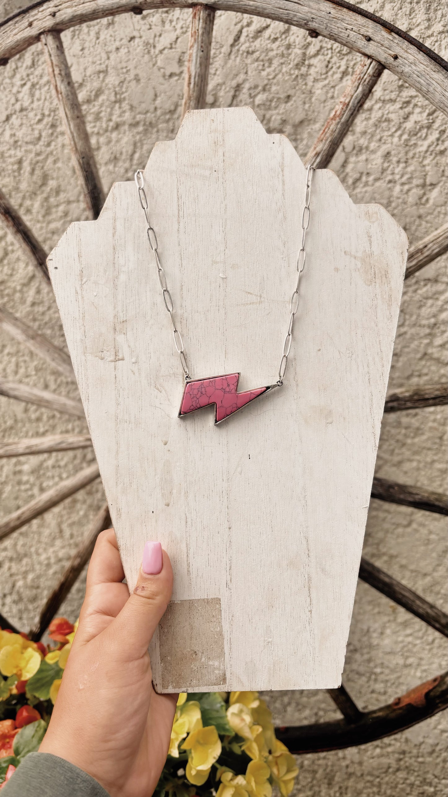Large Lightning Bolt Necklace