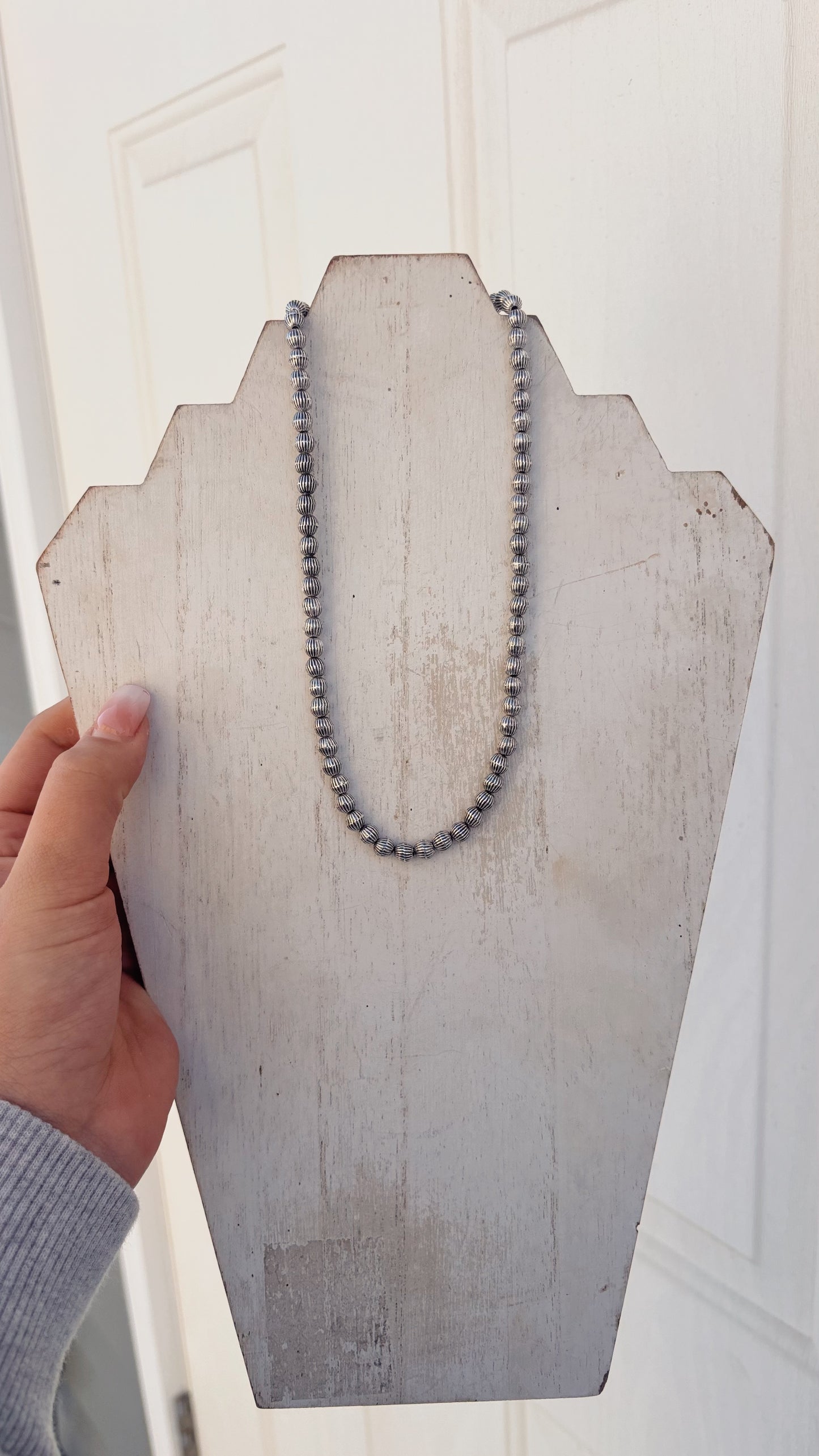 Small Textured Beaded Necklace
