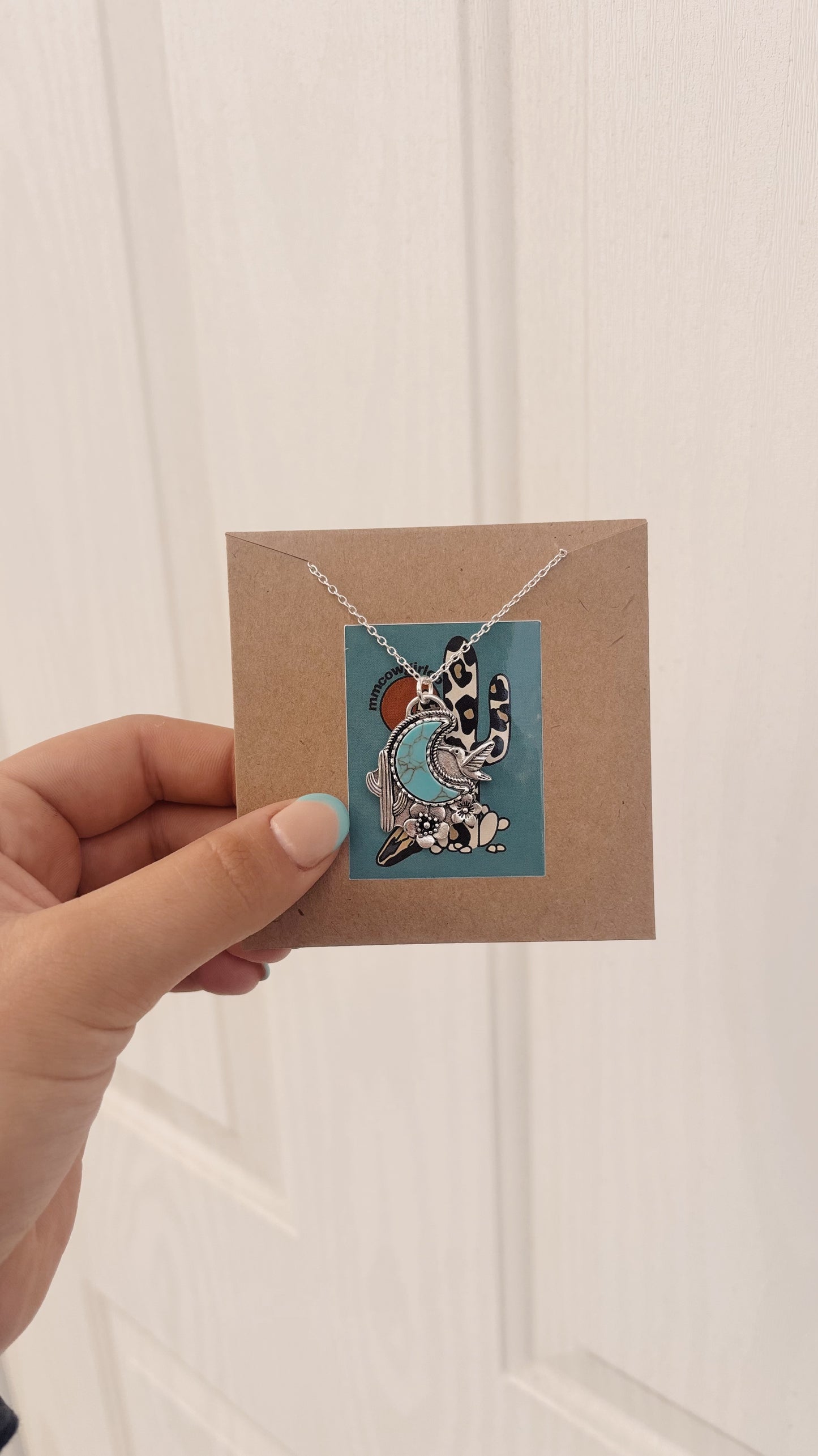 Moon and Turquoise Necklace