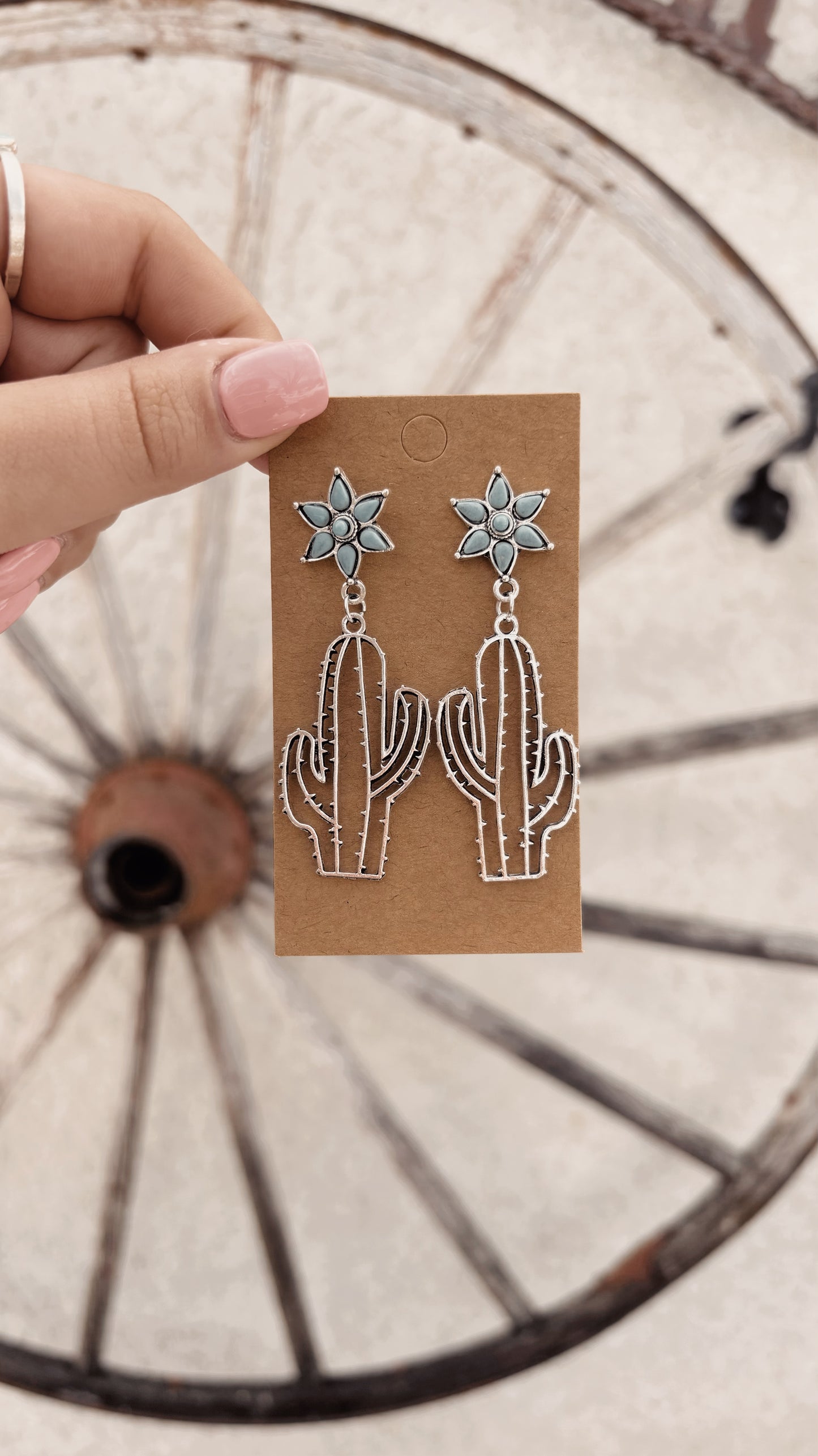 Turquoise Cactus Earrings