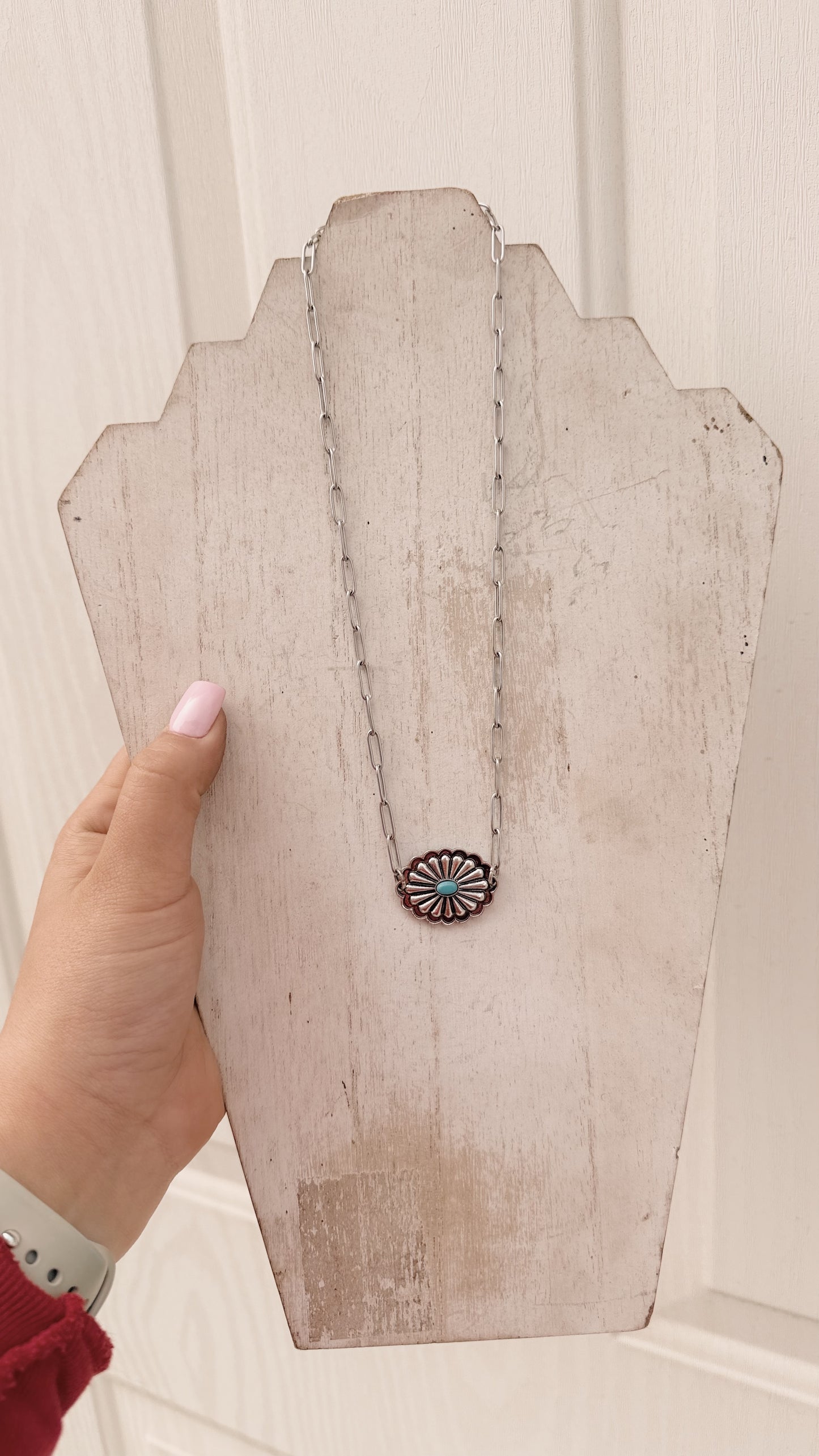 Conch and Turquoise Necklace