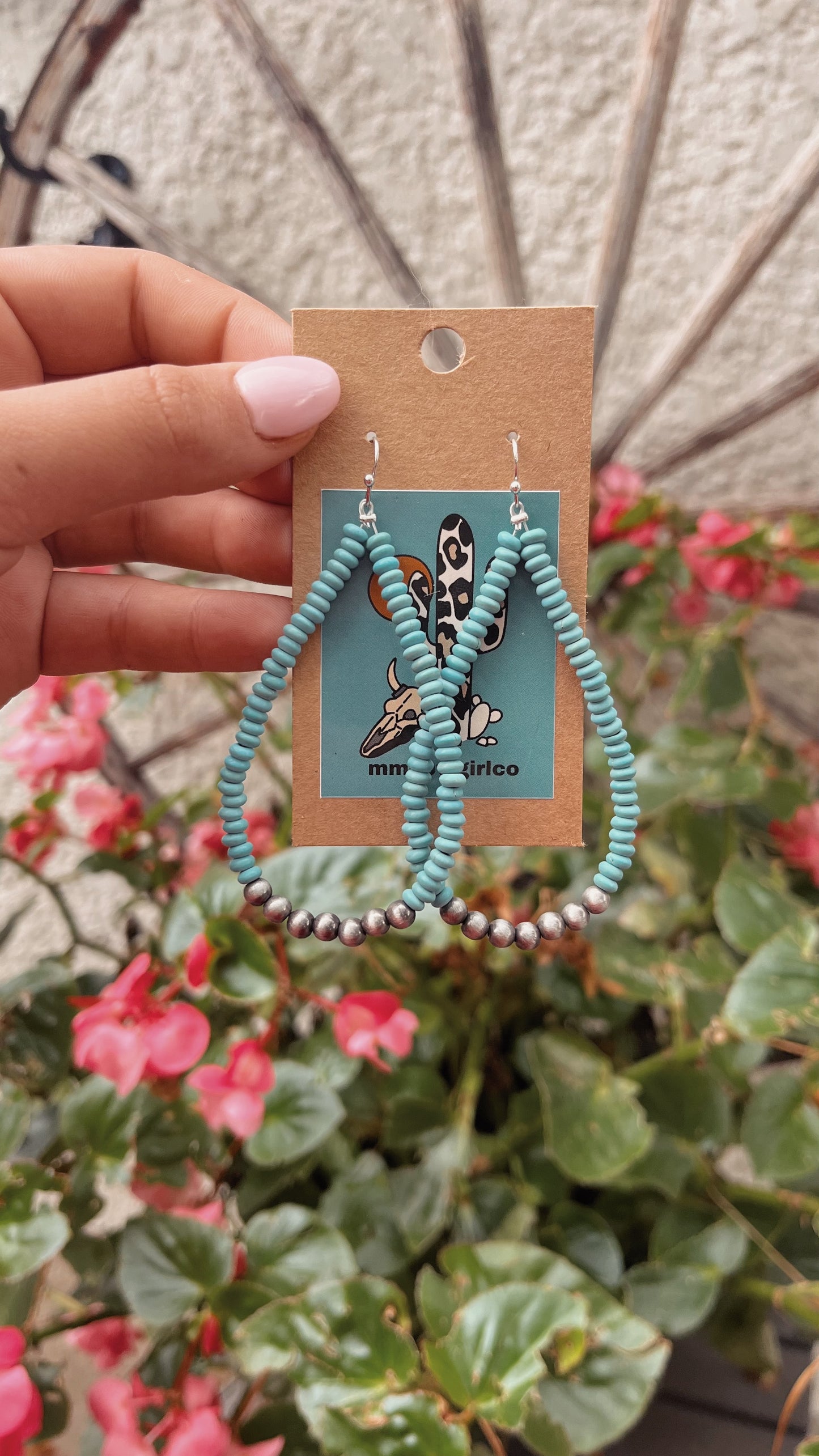 Turquoise and Navajo Dangle Earrings