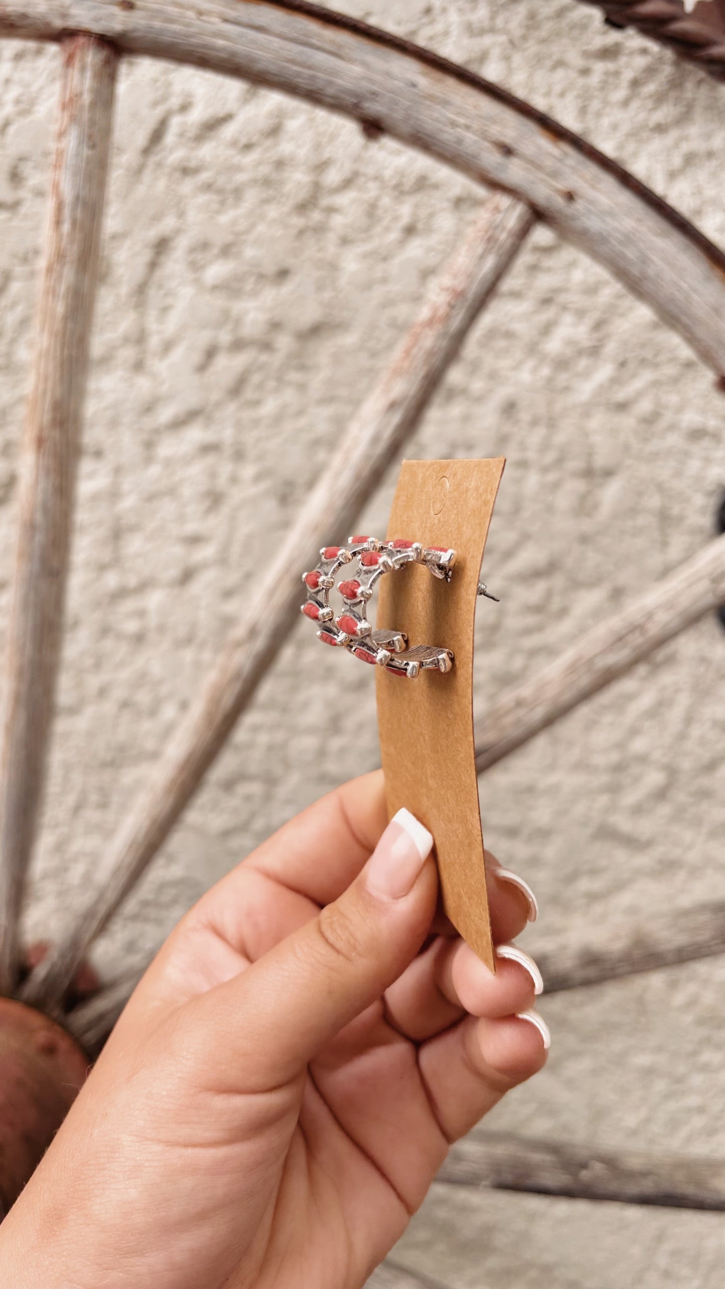 Red Hoop Earrings