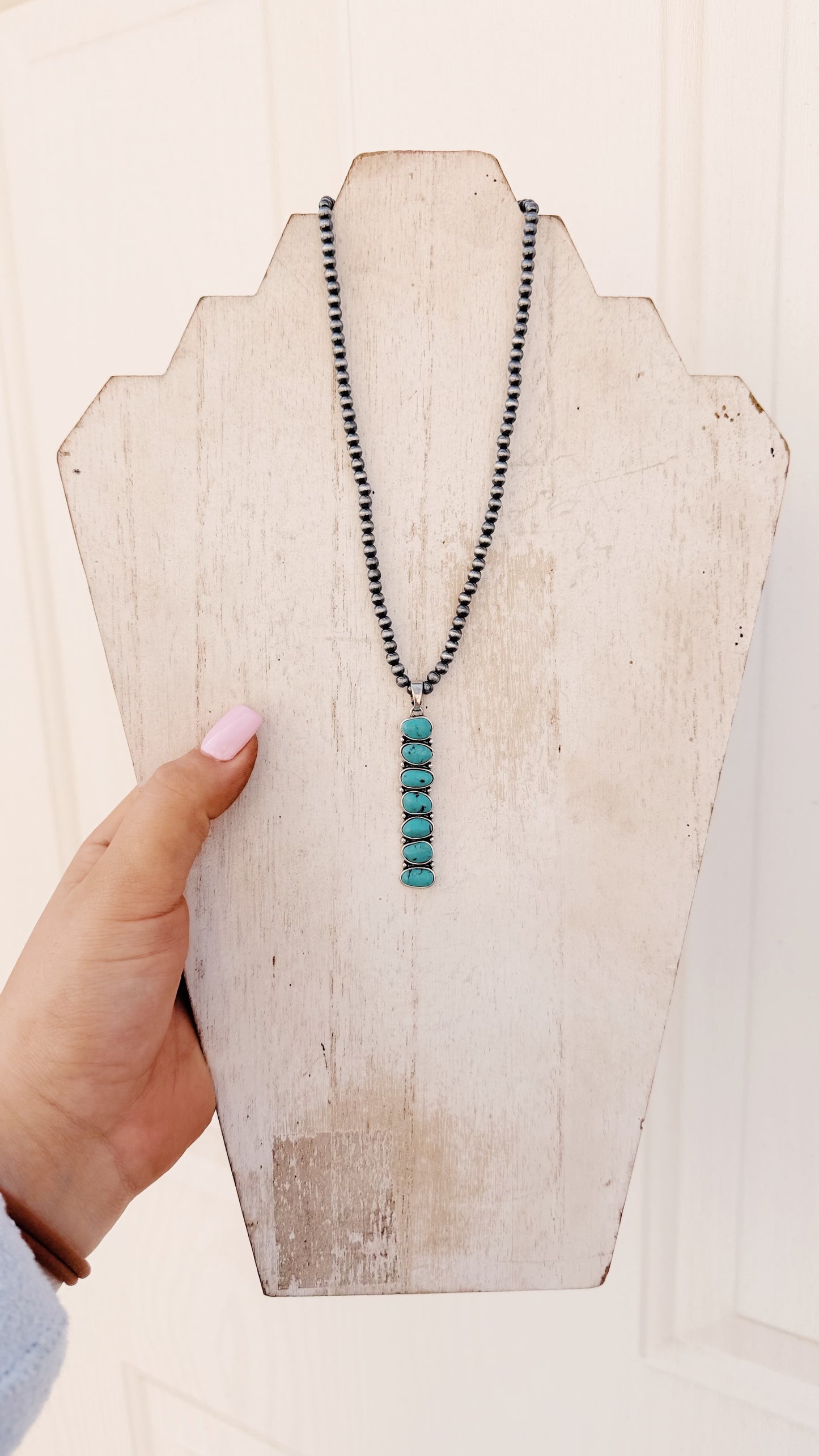 Navajo Inspired Stacked Turquoise Earrings