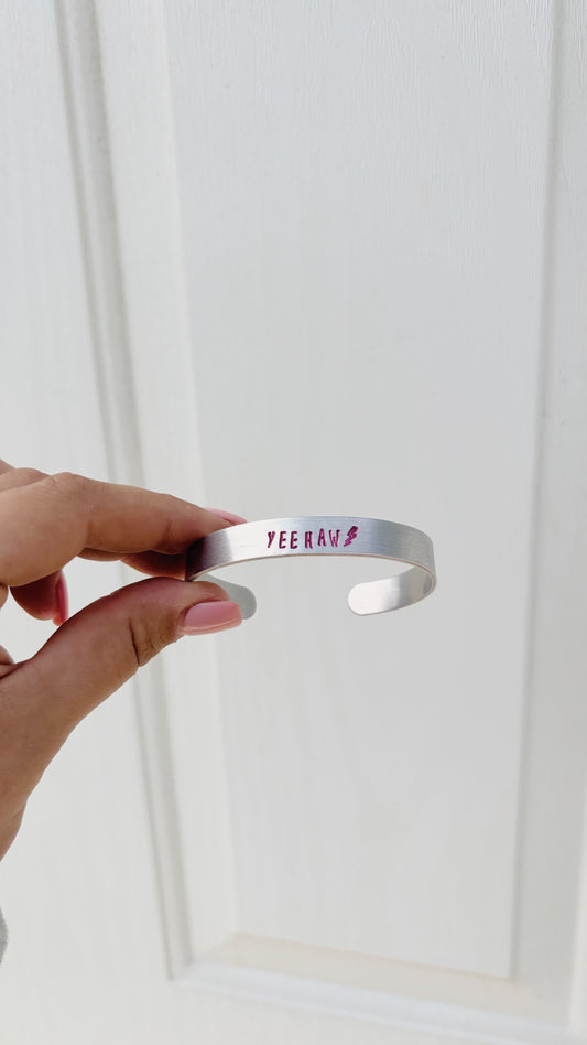 Pink YeeHaw Adjustable Cuff