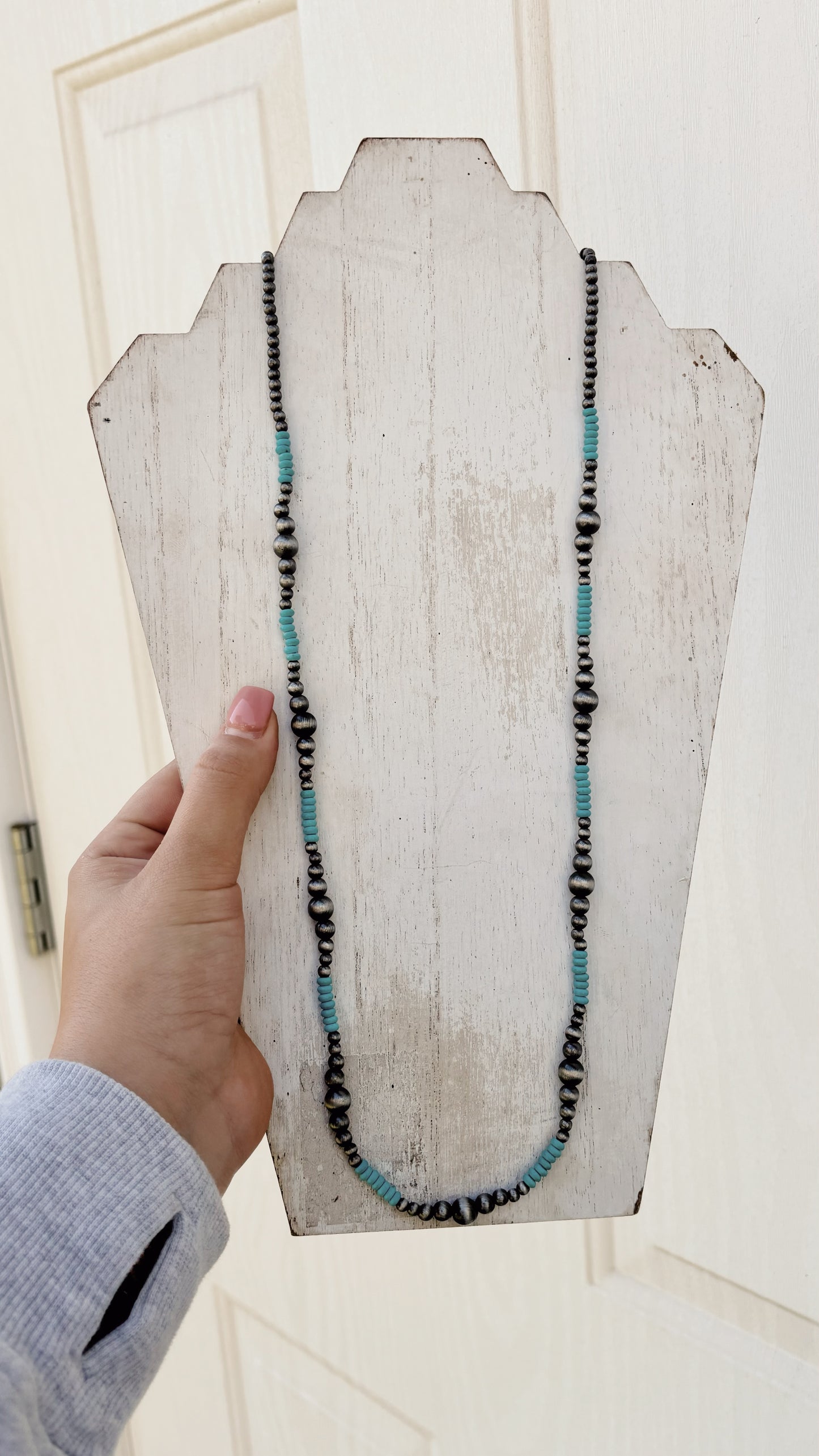 Turquoise Beaded Long