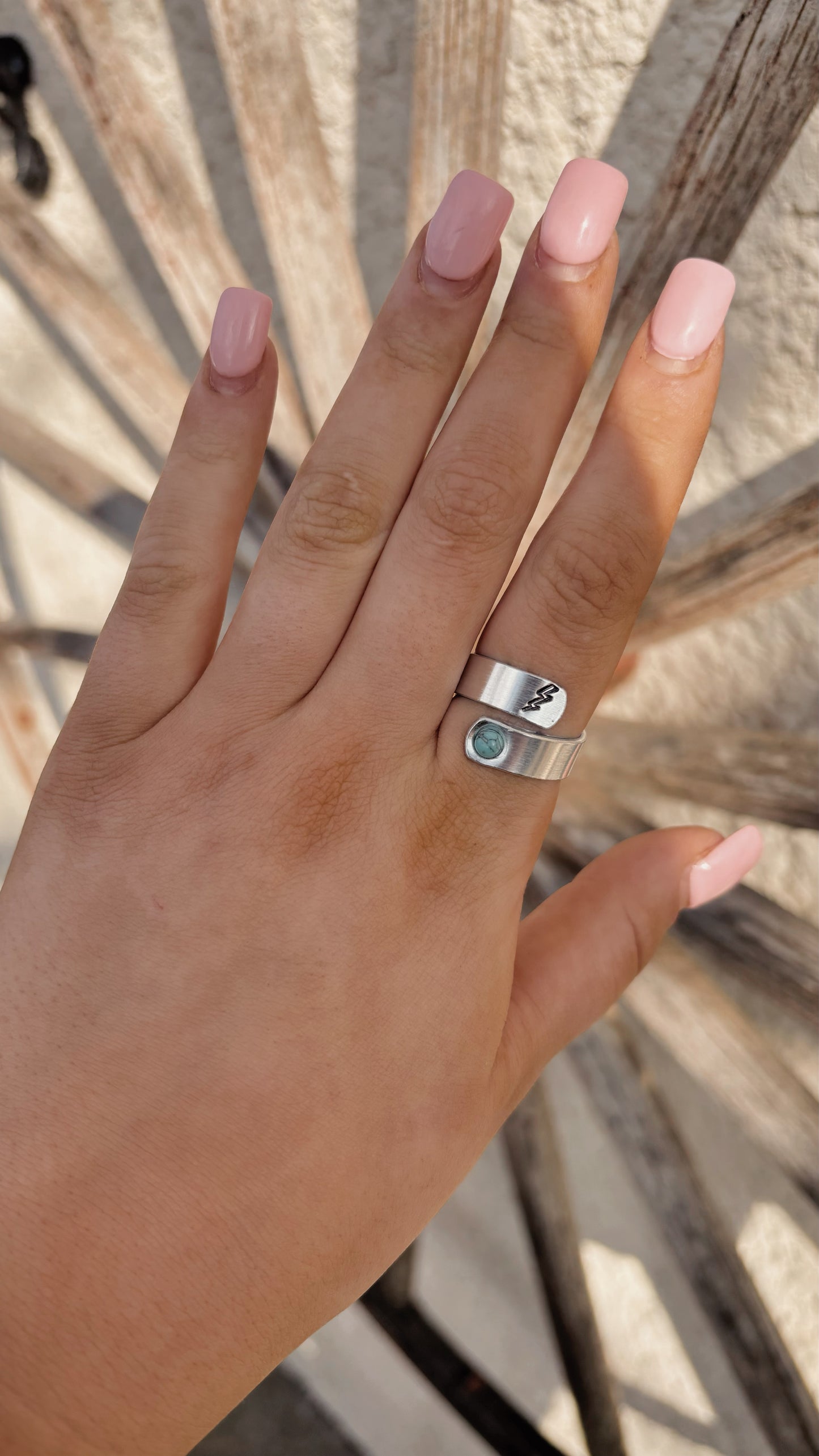 Lightning Bolt and Turquoise Ring