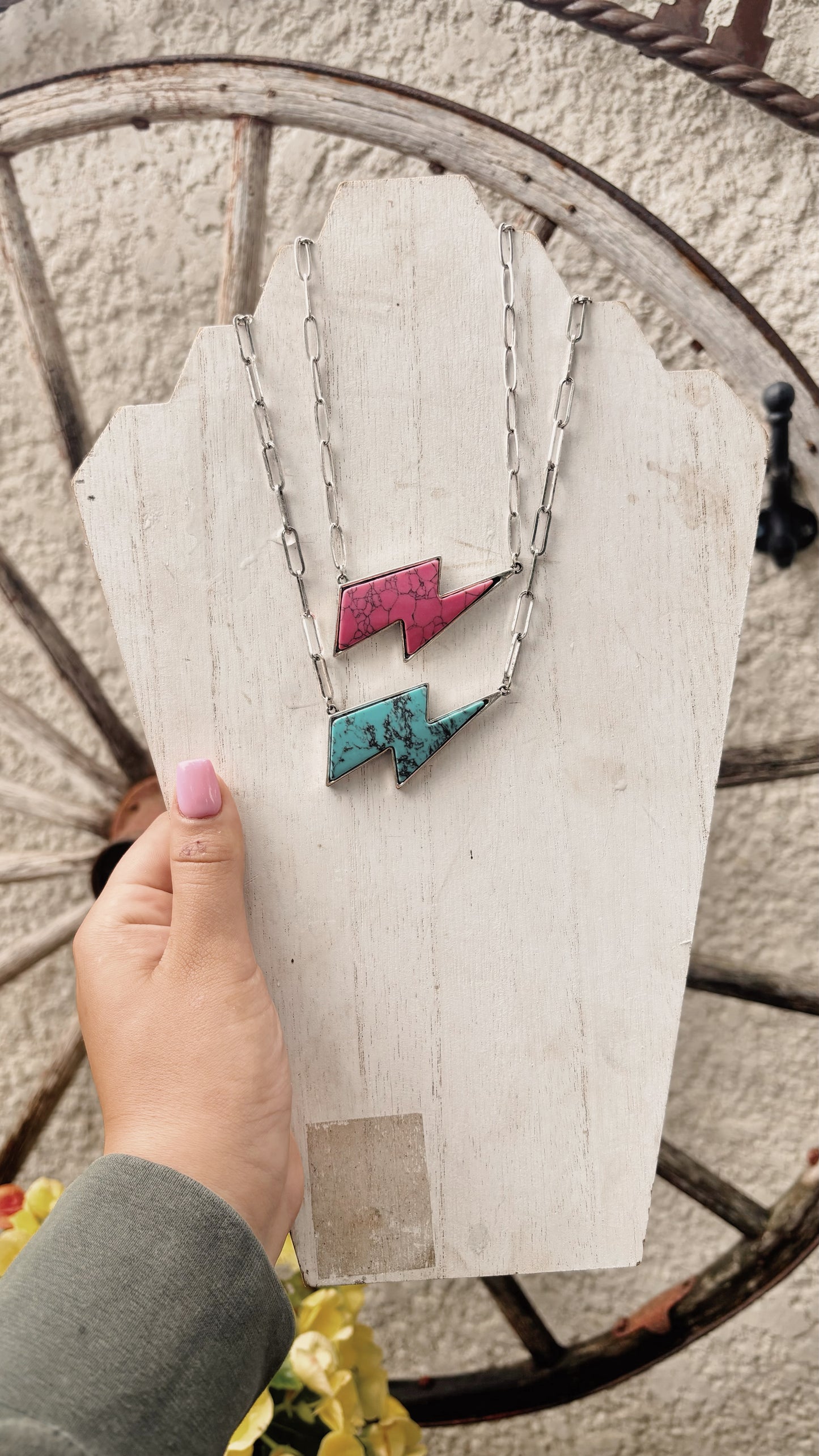 Large Lightning Bolt Necklace