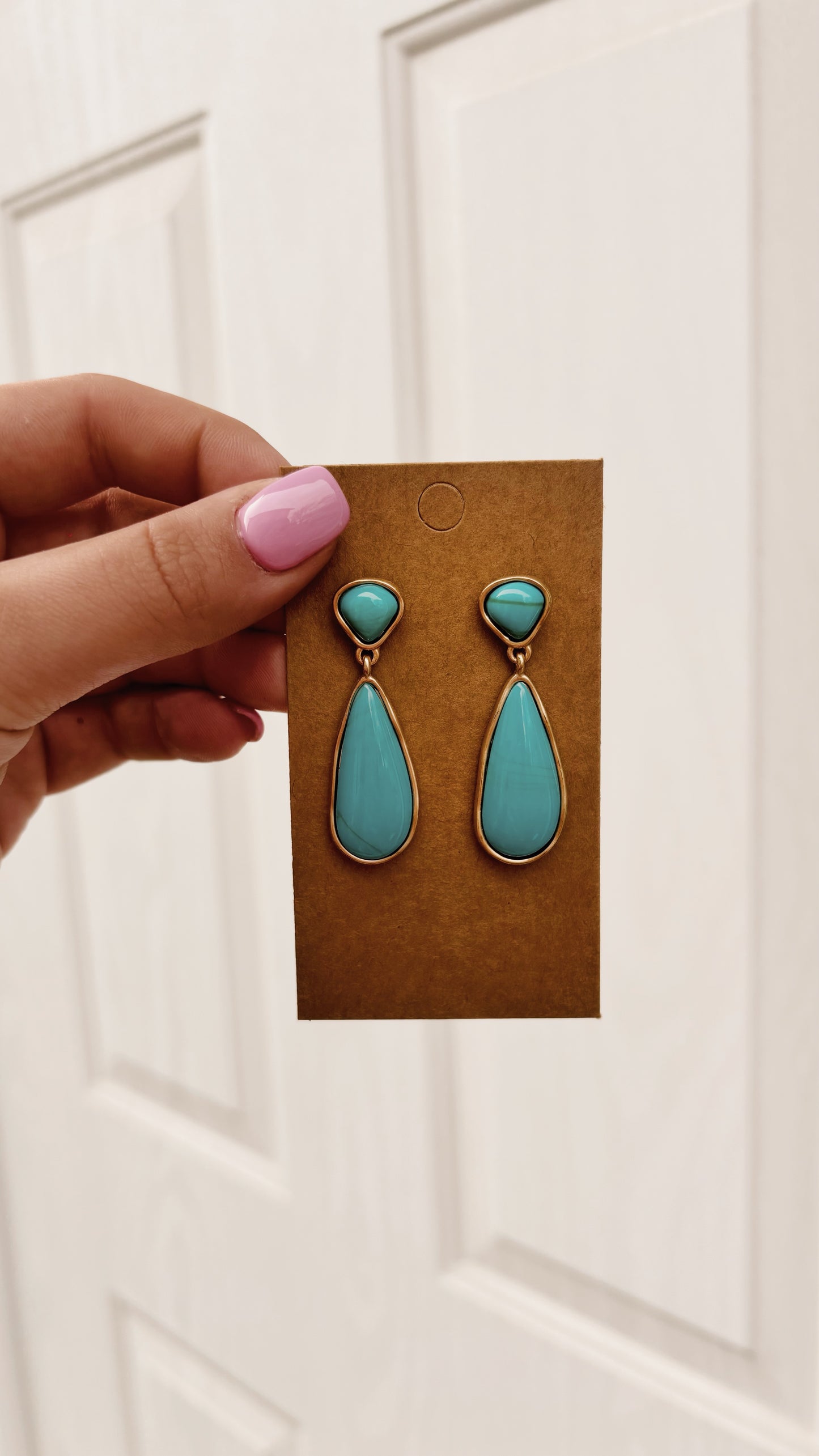 Gold and Turquoise Earrings