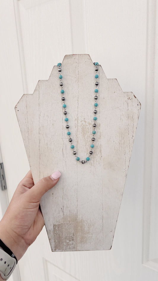 Navajo and Turquoise Beaded Necklace