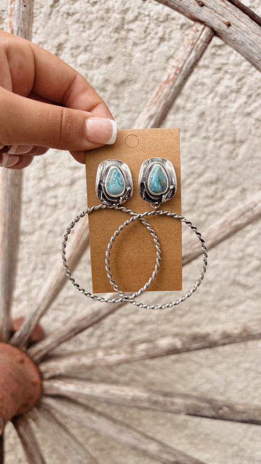 Cowboy Hat Hoop Earrings