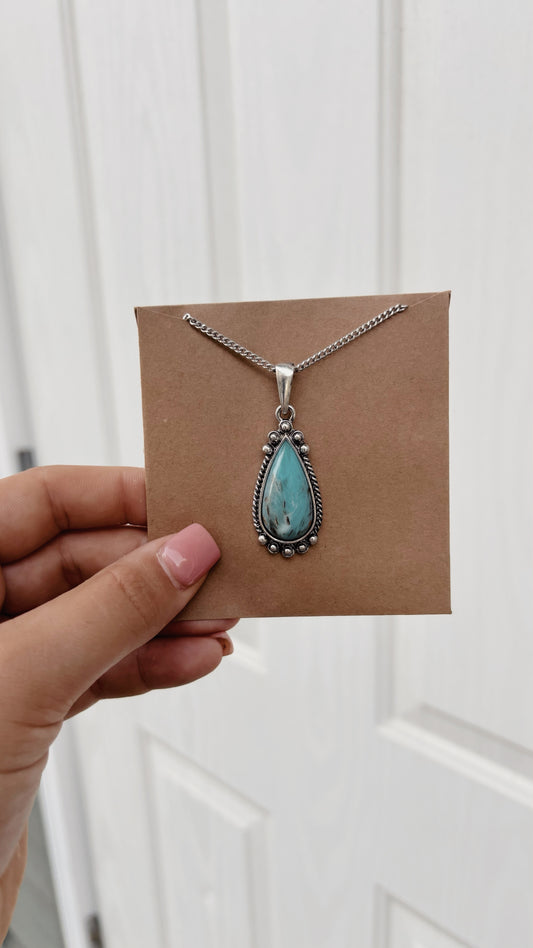 Pear Turquoise Necklace