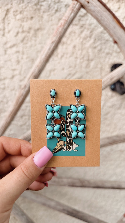 Double Floral Earrings