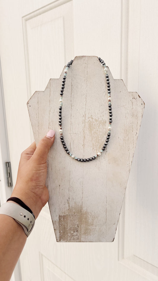 Pearl and Turquoise Necklace