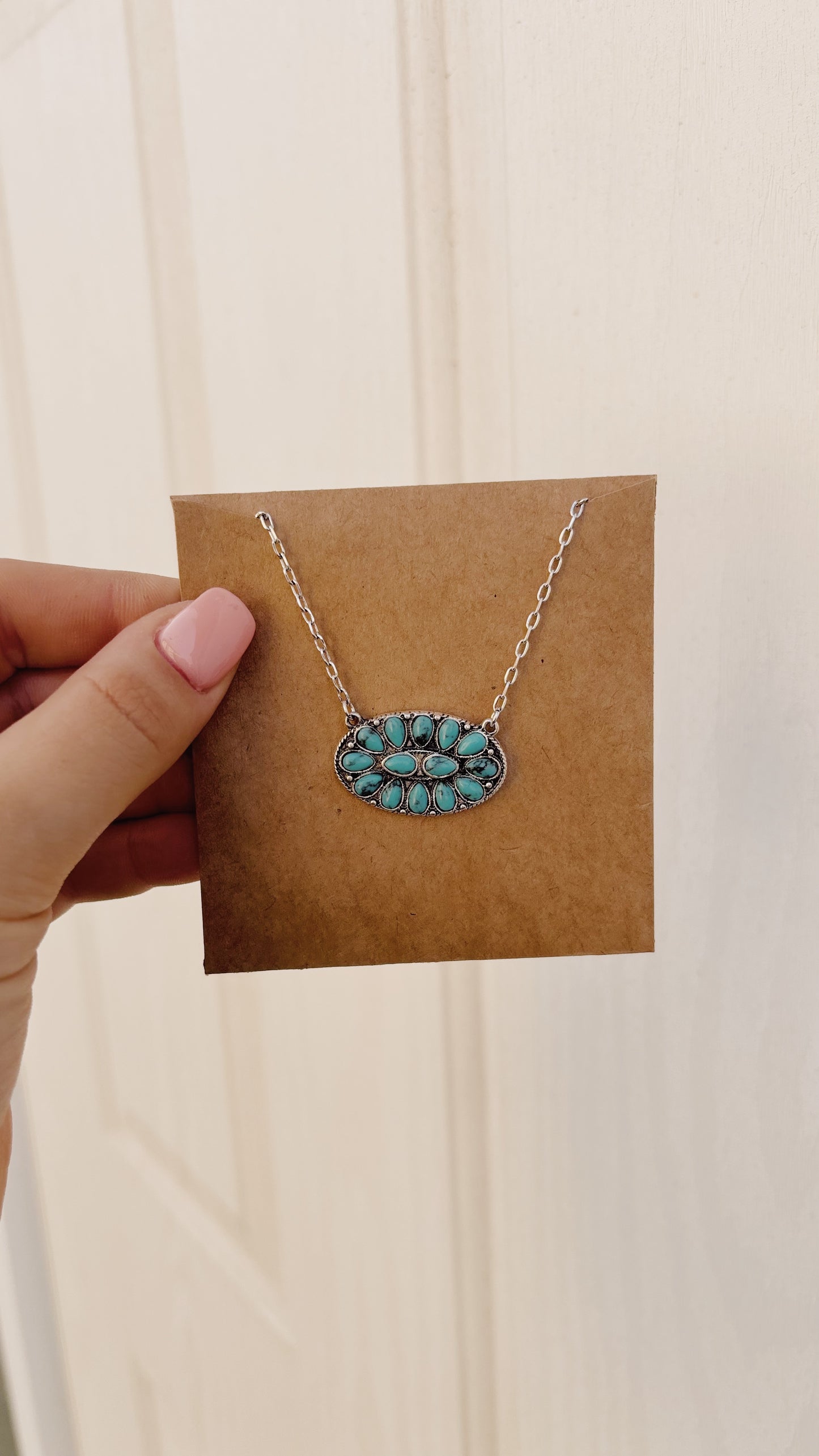 Oval Turquoise Necklace