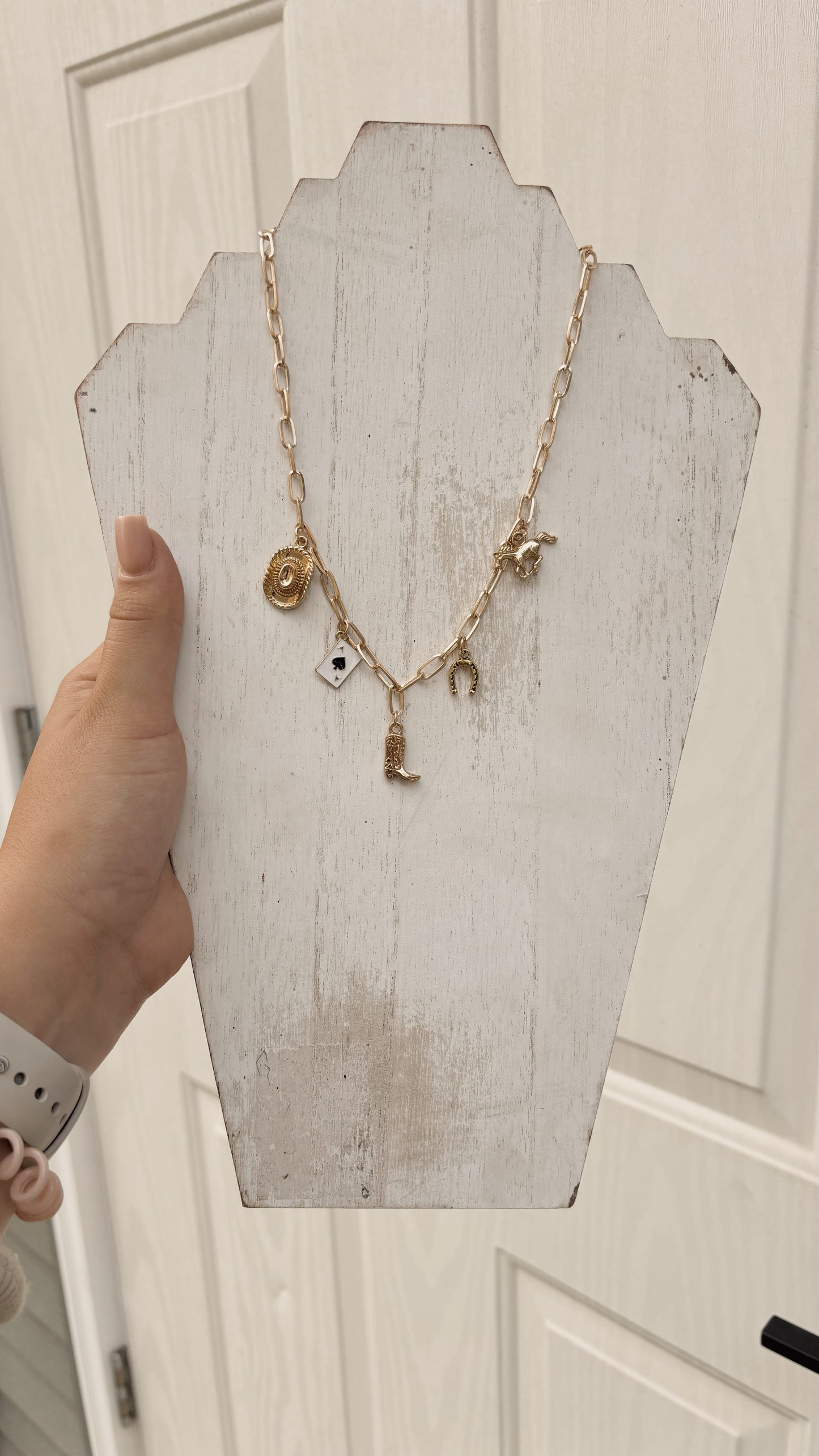 Gold Western Charm Necklace