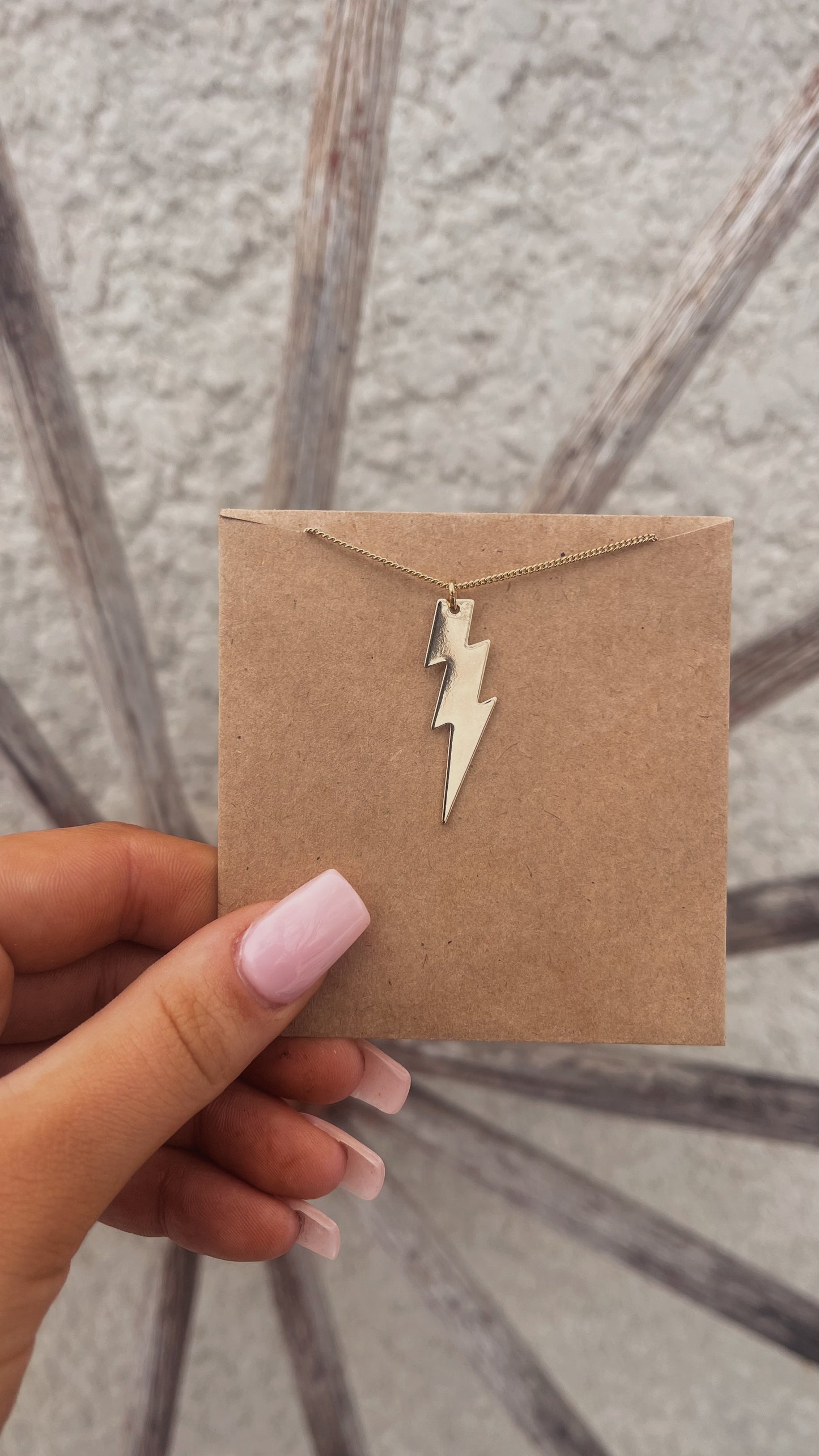 Gold Lightning Bolt Necklace