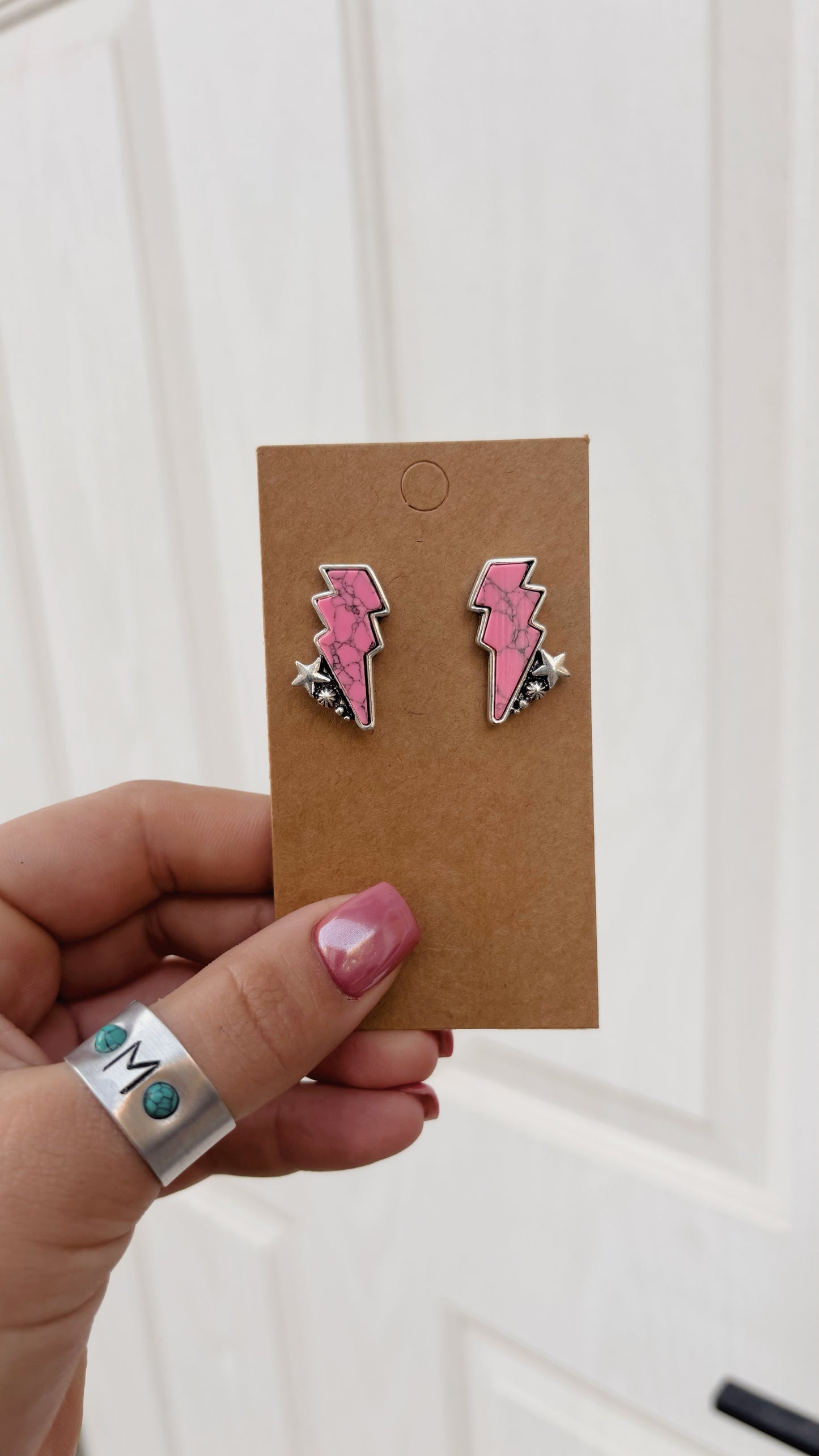 Lightning Bolt Stud Earrings