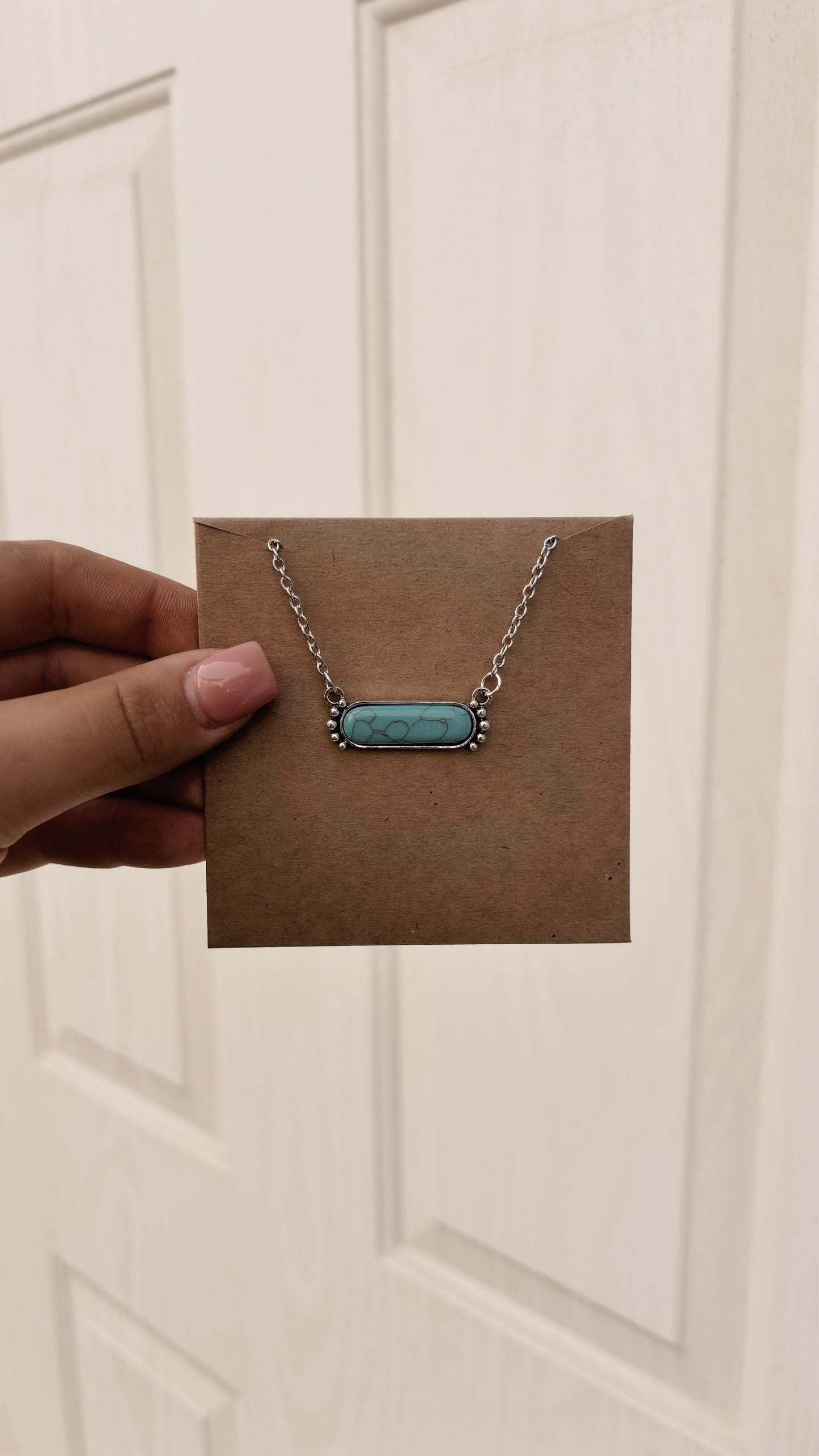 Turquoise Bar Necklace