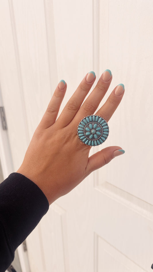 Adjustable Turquoise Ring