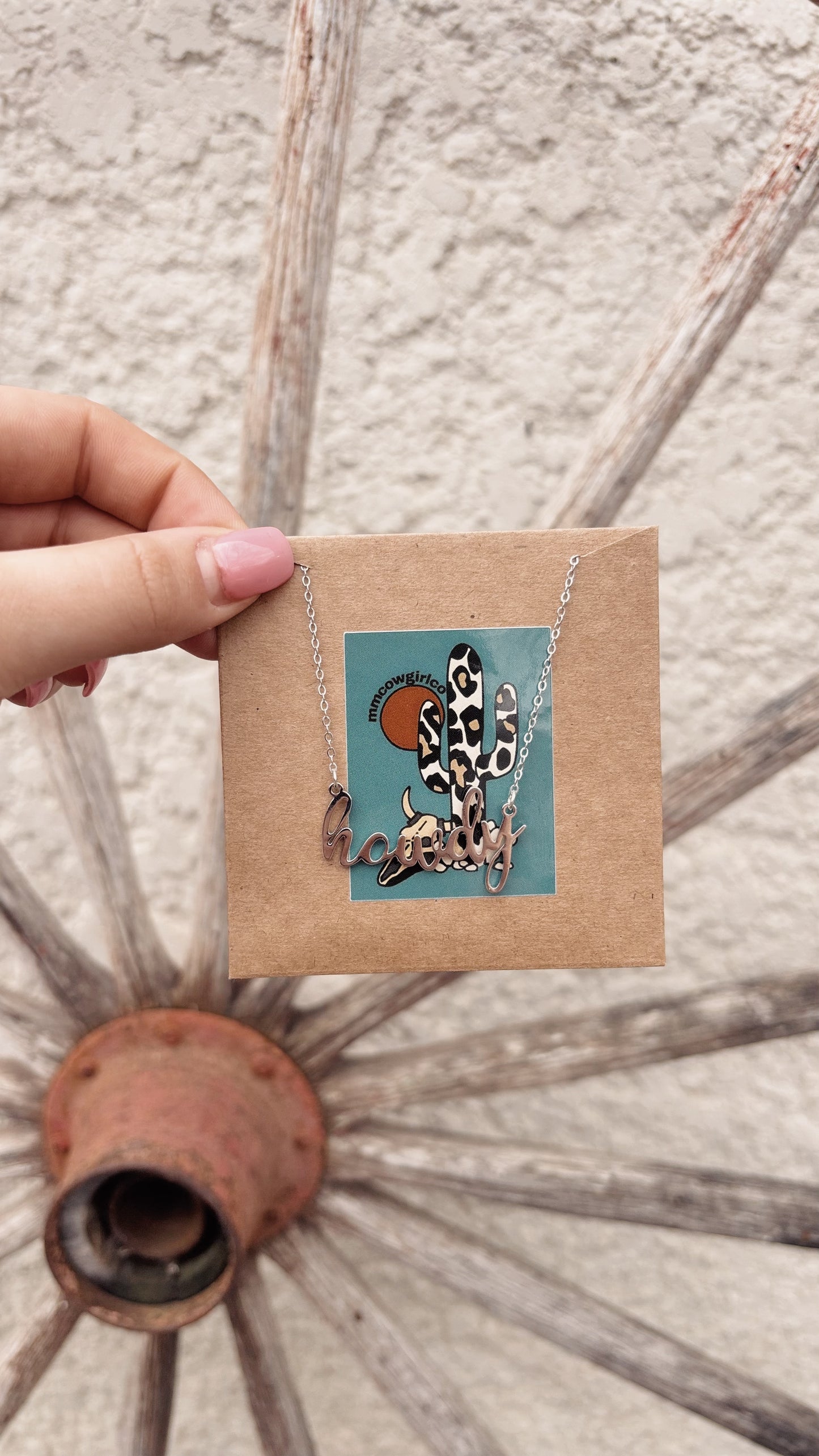 Silver Howdy Necklace