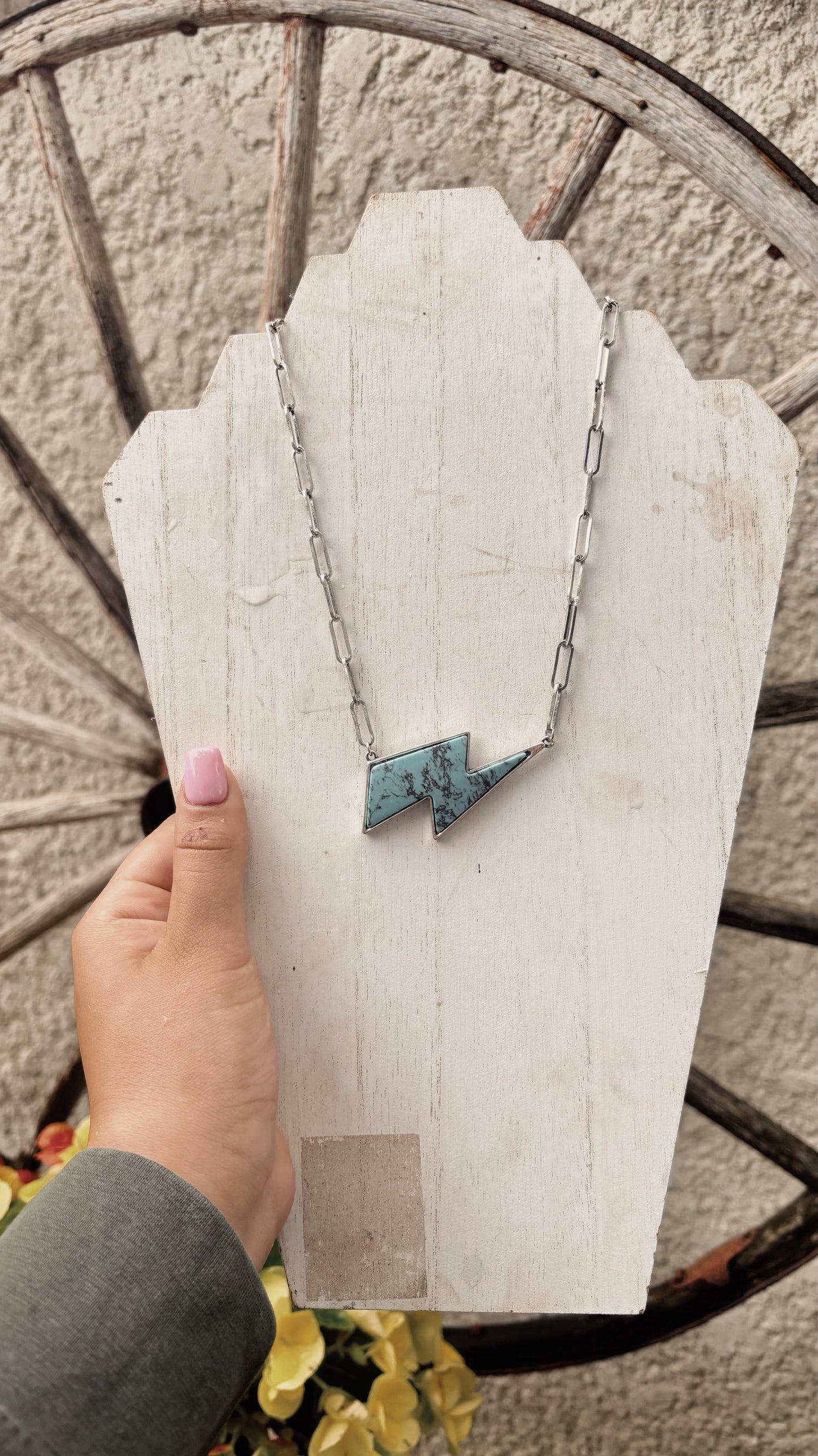 Large Lightning Bolt Necklace