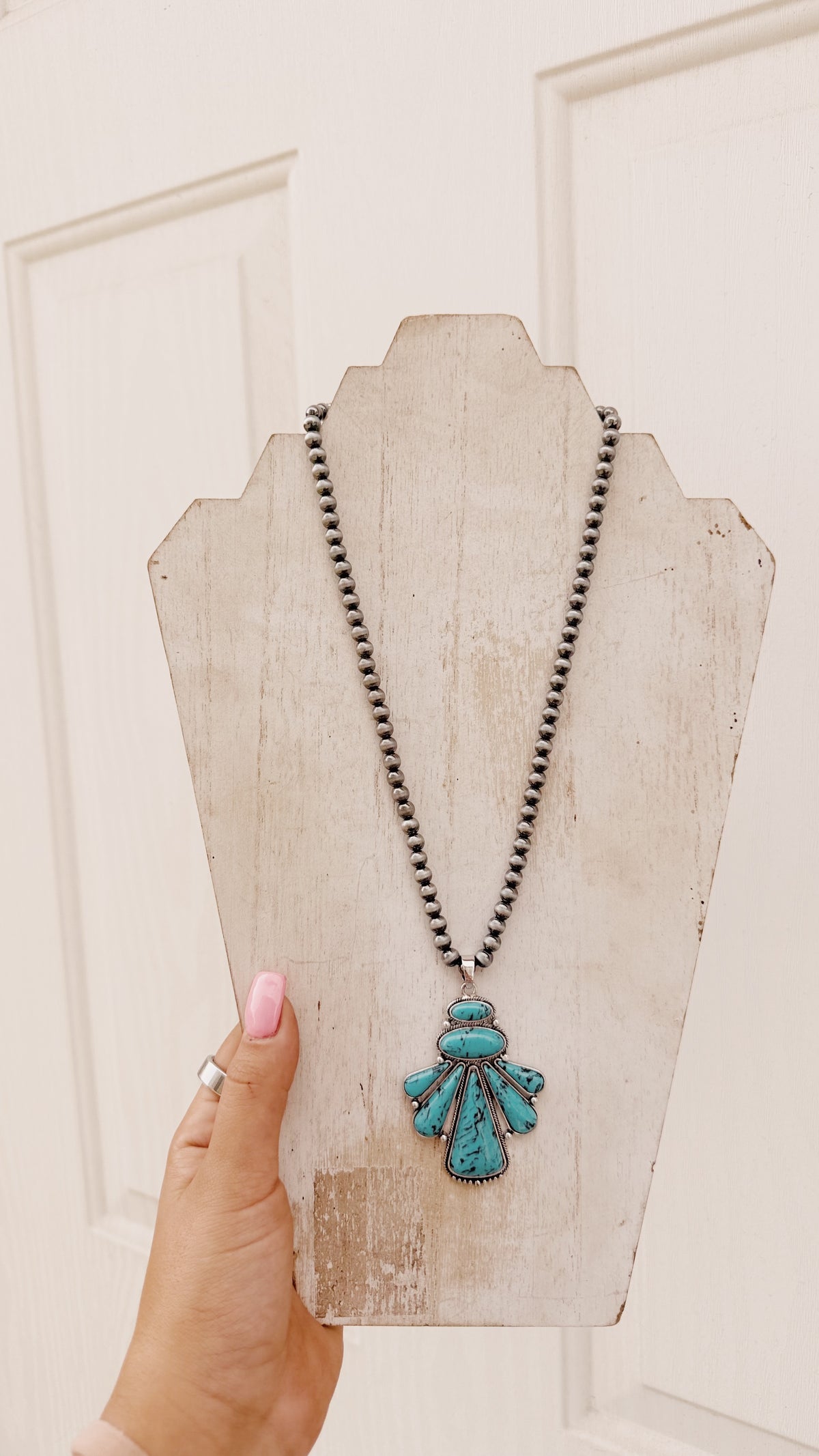 Stacked Turquoise Beaded Necklace