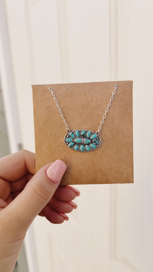 Oval Turquoise Necklace