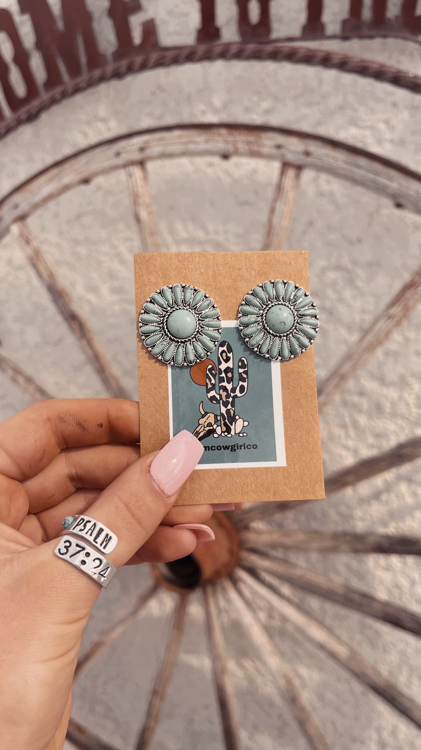 Circle Turquoise Studs