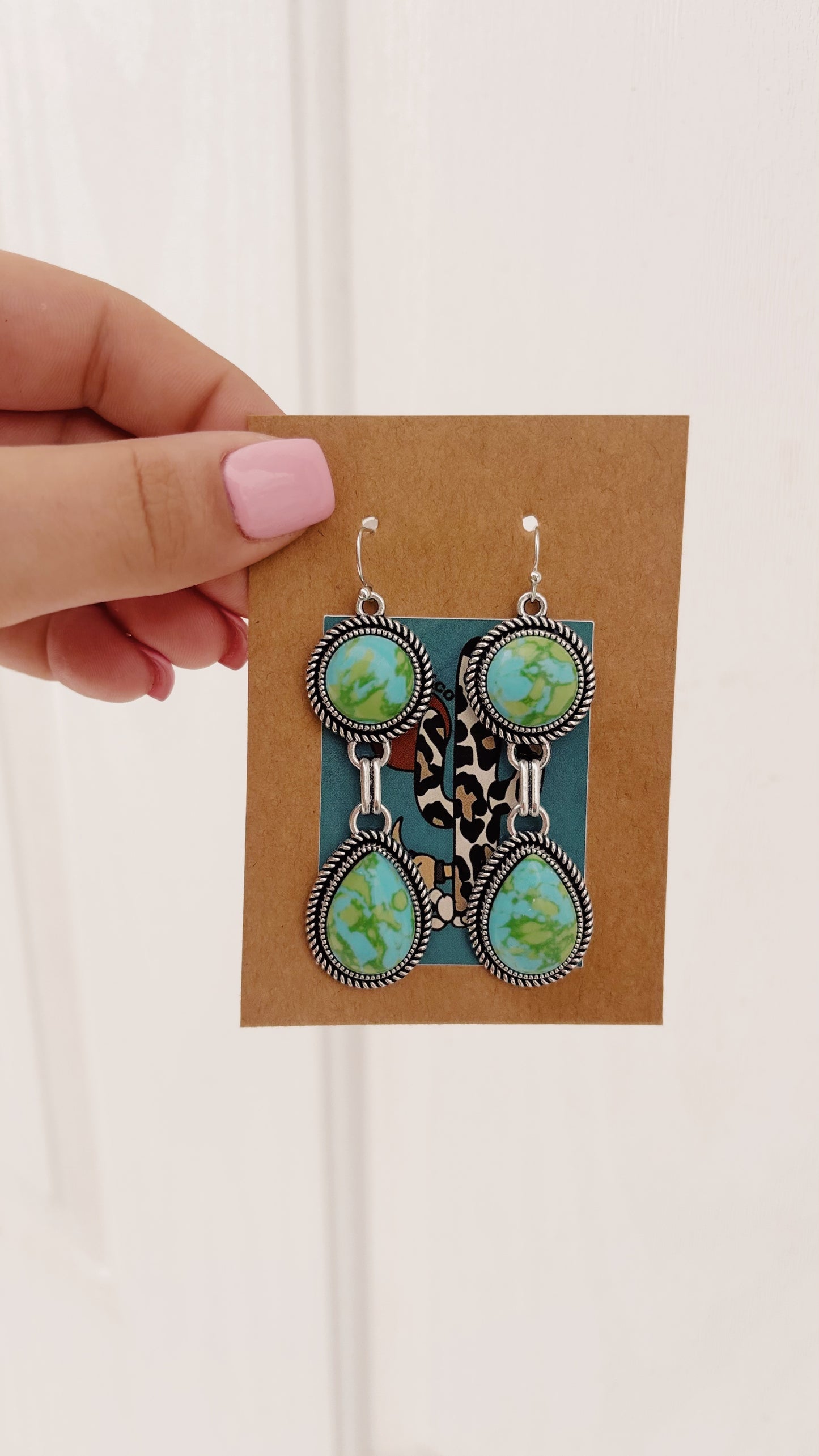 Green Turquoise Earrings