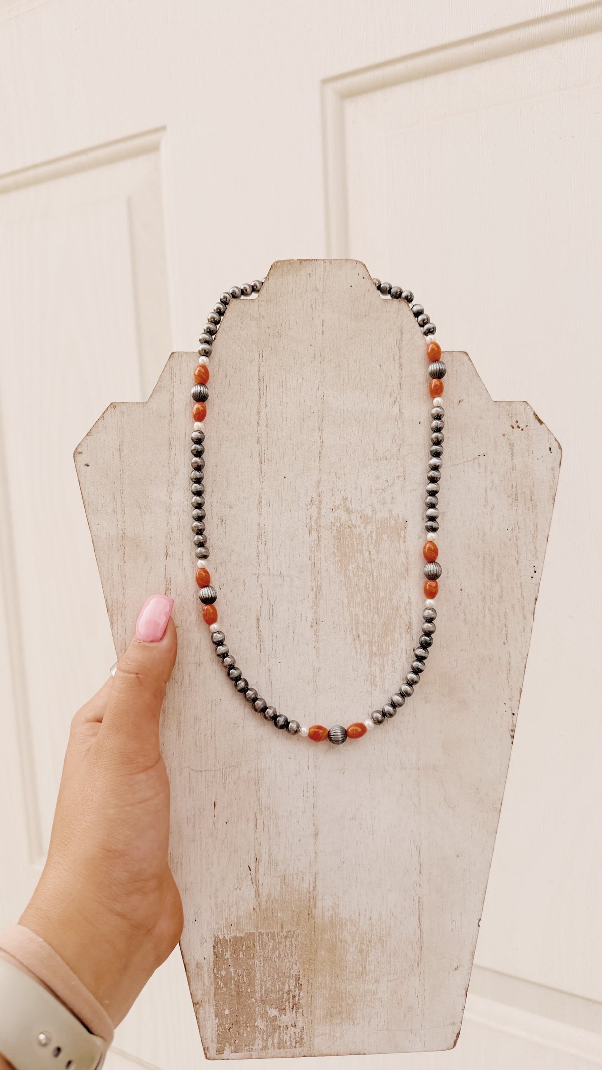 Orange Pearl Necklace
