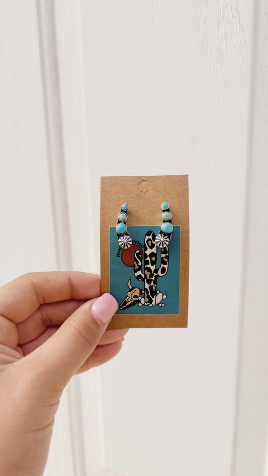 Green Turquoise Earrings