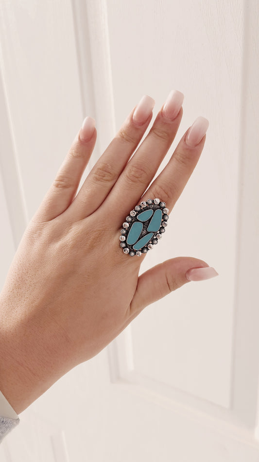 Adjustable Turquoise Ring