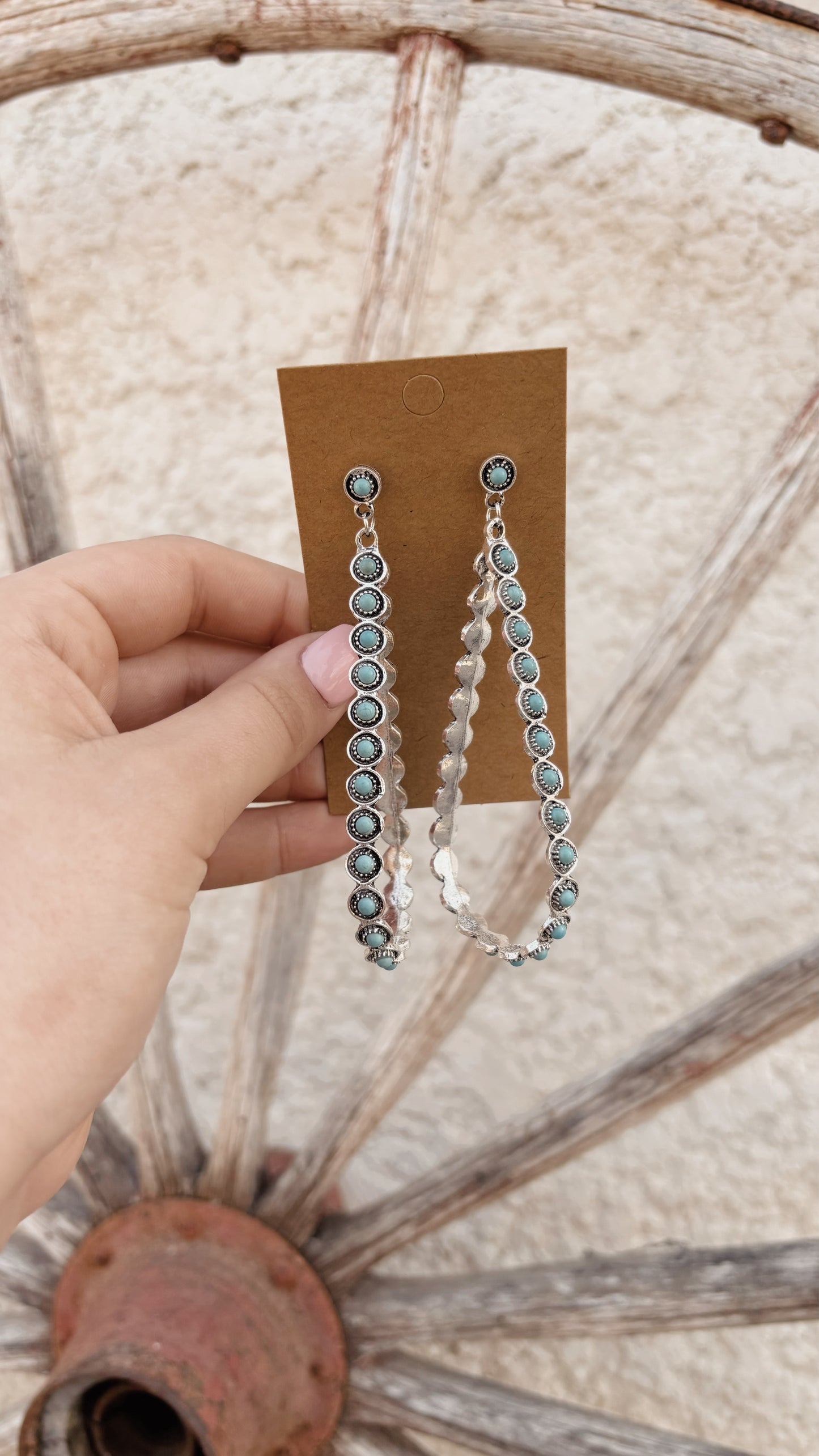 Dangle Turquoise Stud Earrings