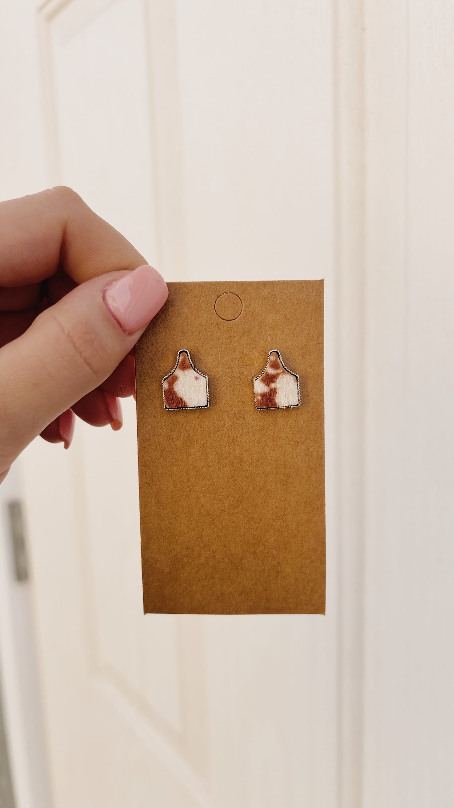 Cow Tag Earrings