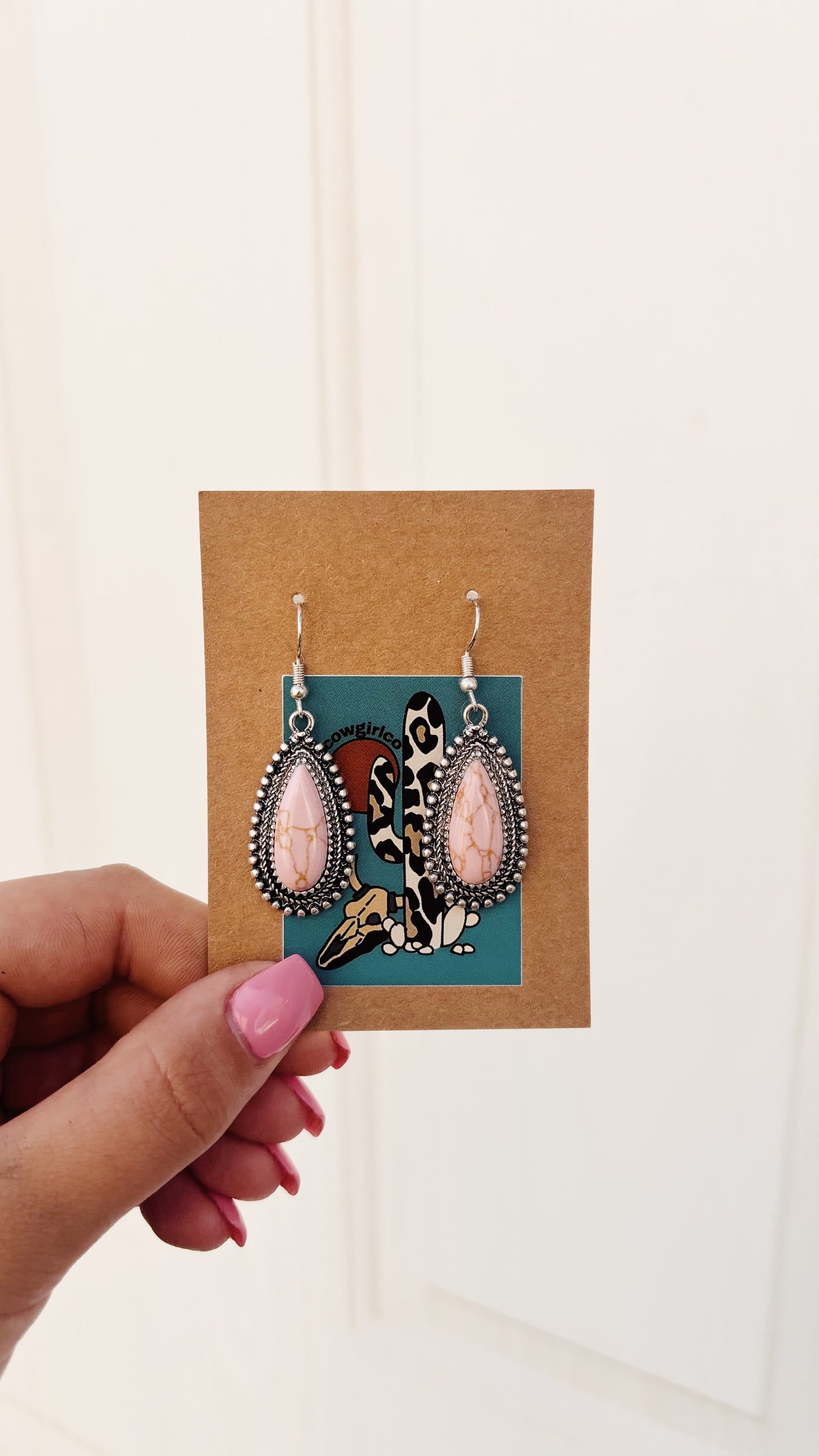 Pink Dangle Earrings
