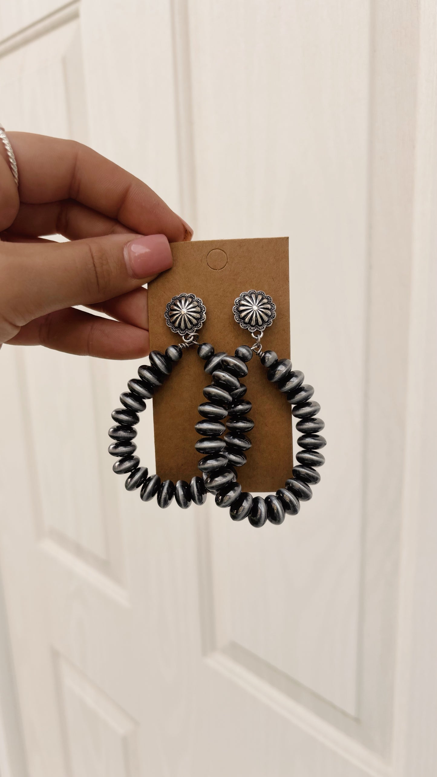 Concho Stud Beaded Earrings