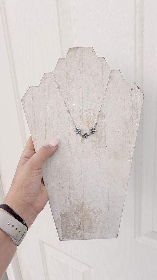 Three Floral Necklace