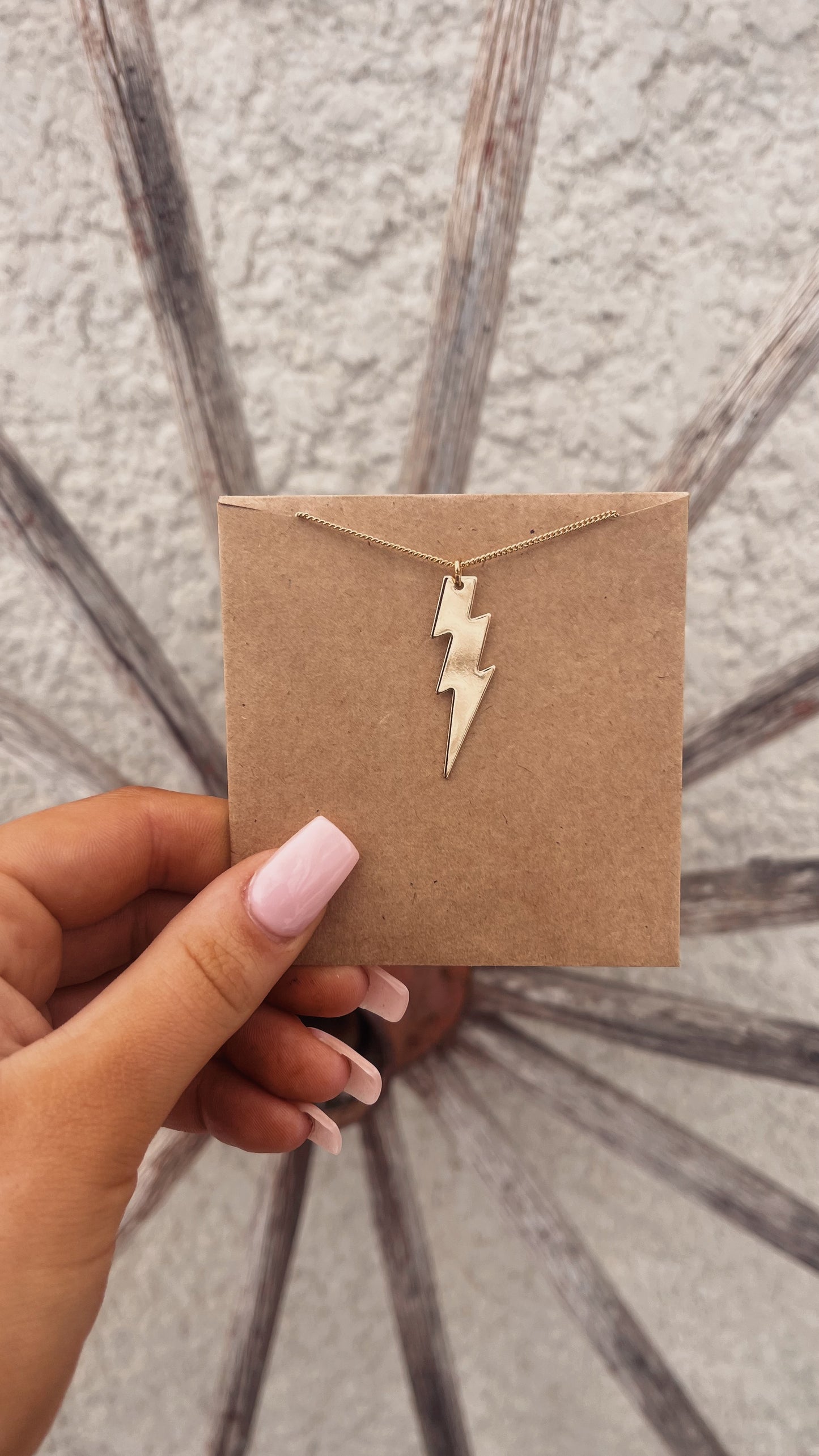 Gold Lightning Bolt Necklace