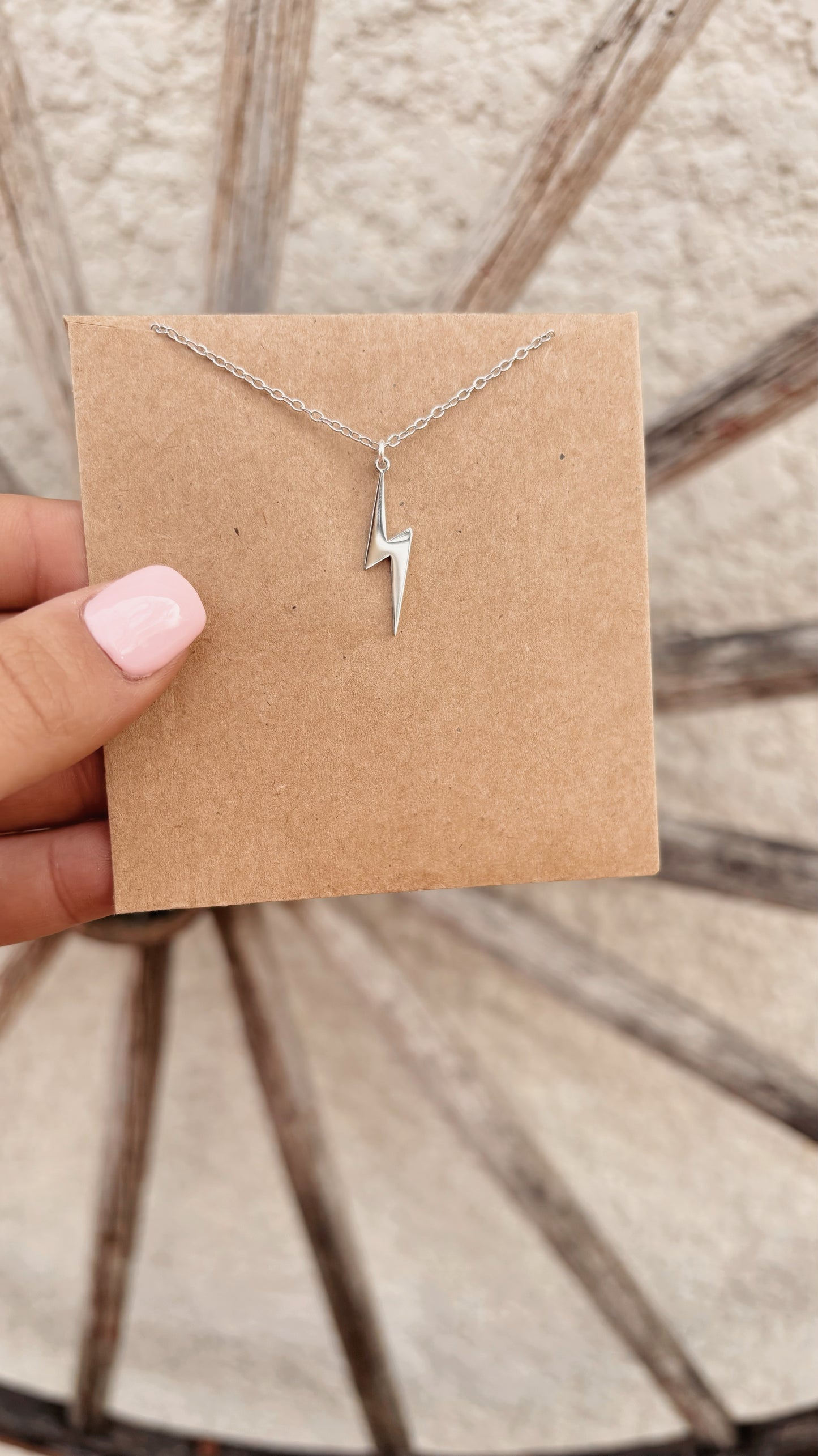 Silver Lightning Bolt Necklace