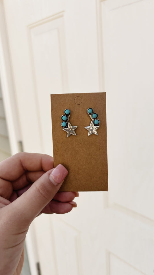 Turquoise Star Earrings