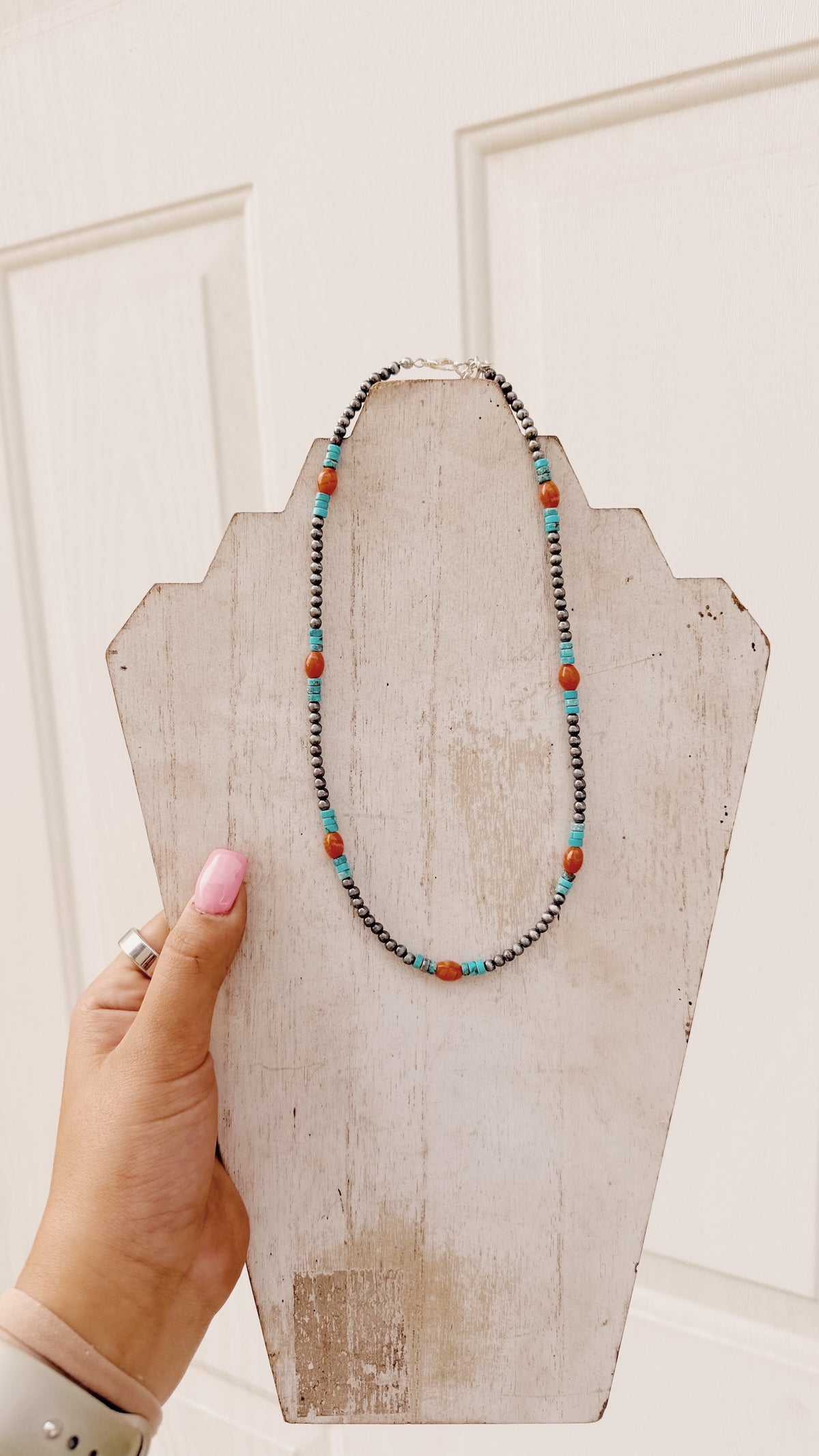 Orange and Turquoise Necklace