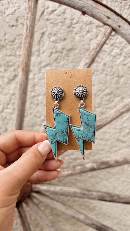 Turquoise Lightning Earrings