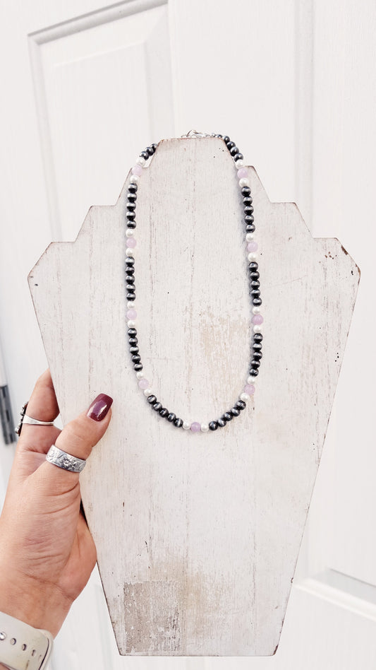 Purple Pearl Necklace