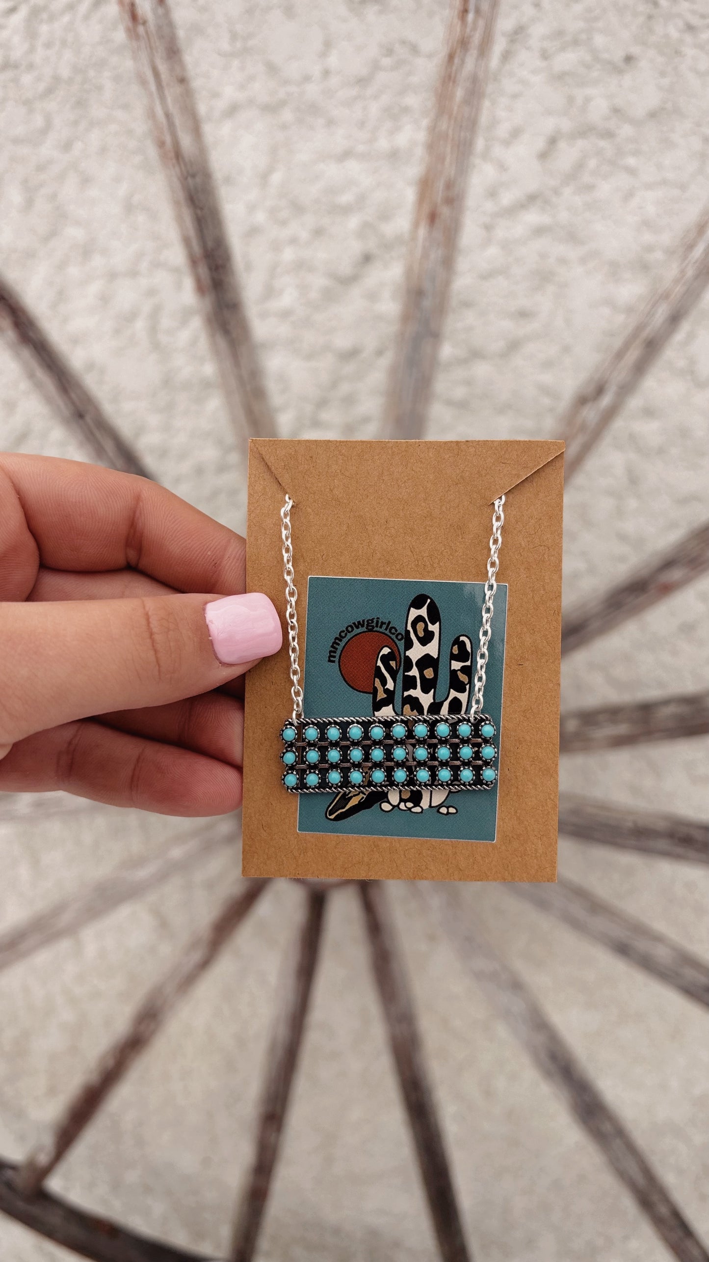 Tiny Turquoise Bar Necklace