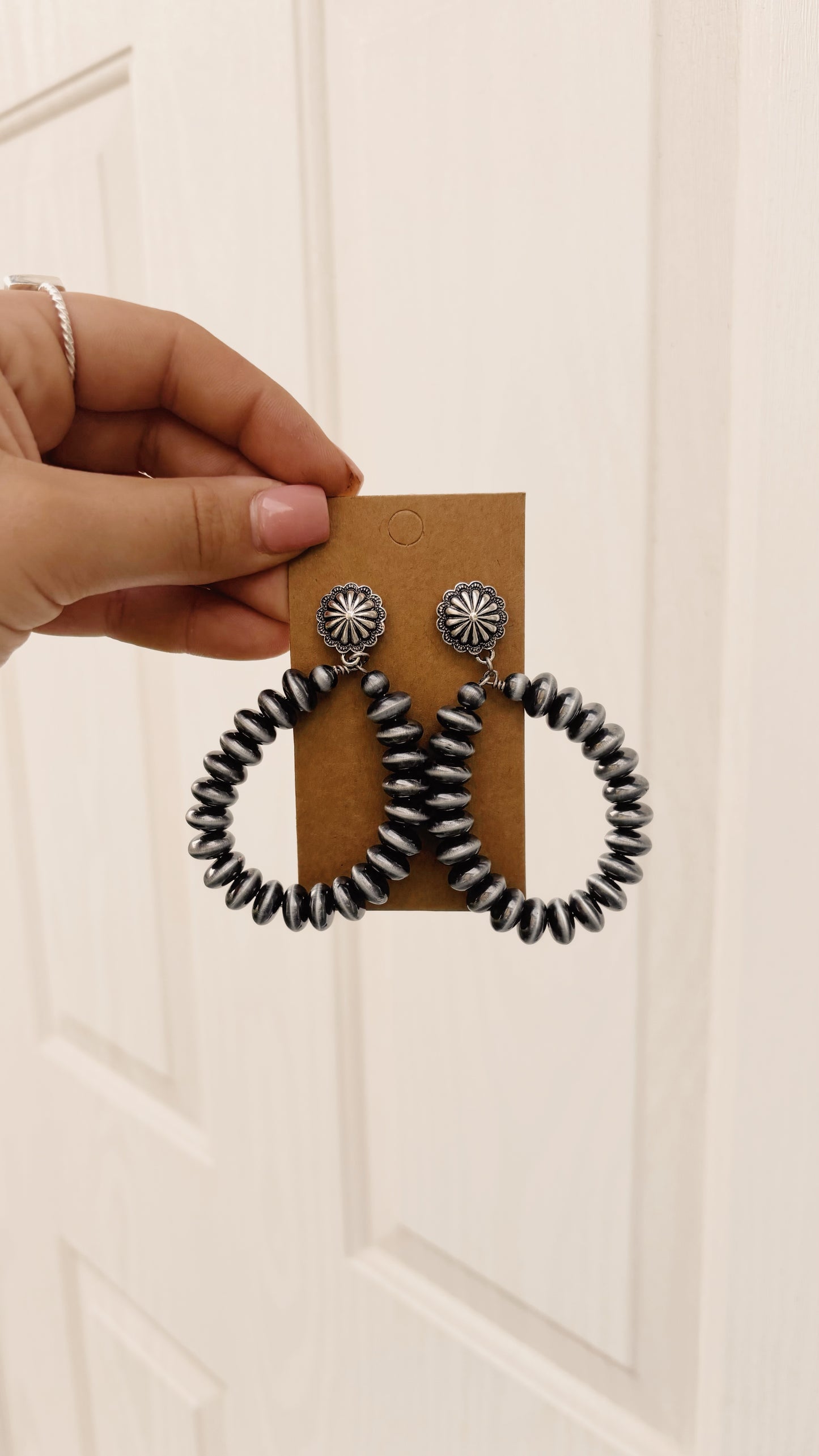 Concho Stud Beaded Earrings