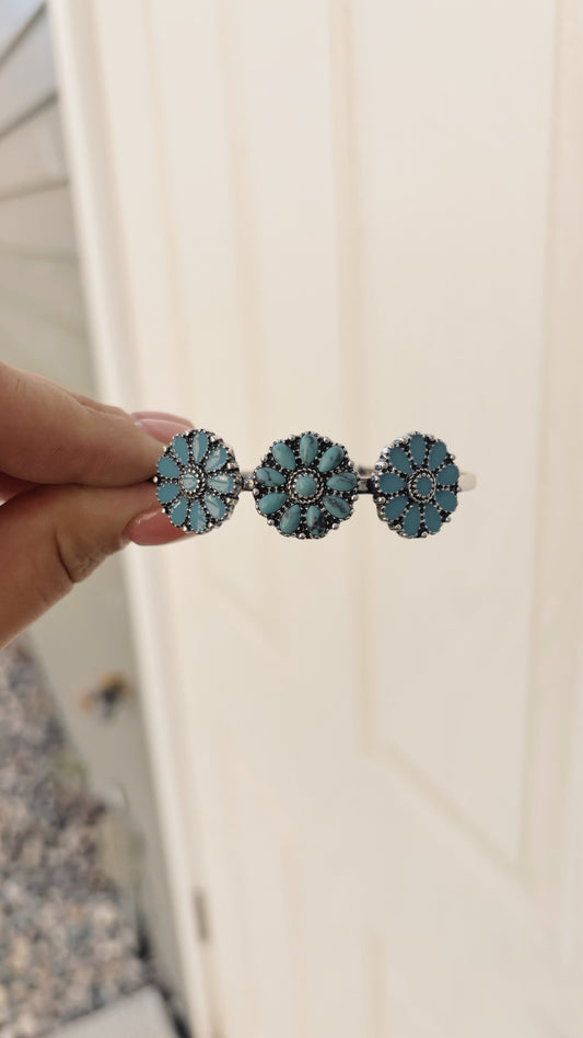 Floral Turquoise Bracelet